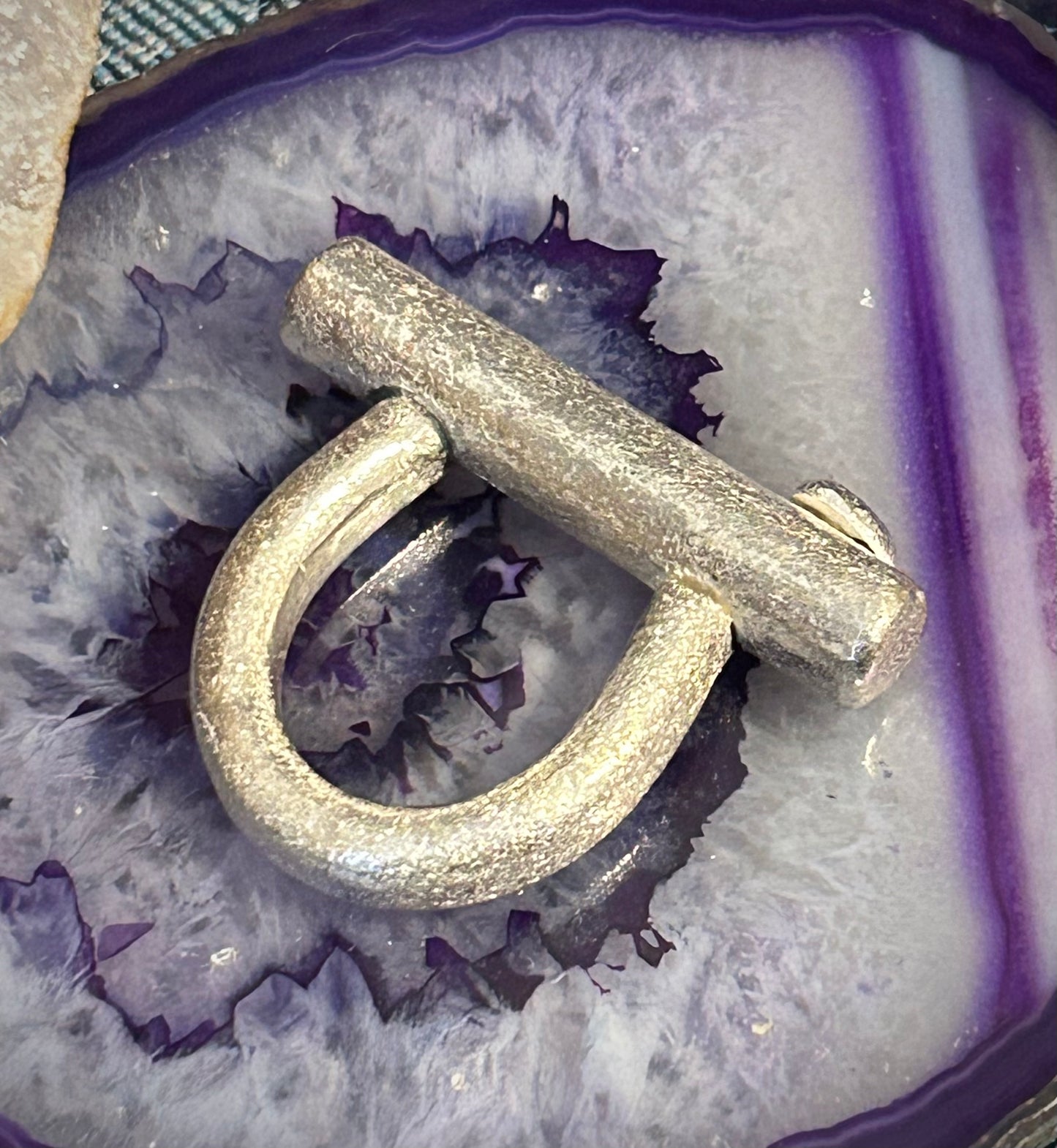 GUZ LOVE NO.92 • Sterling Silver Sculptural Abstract Bar Ring • Size 8
