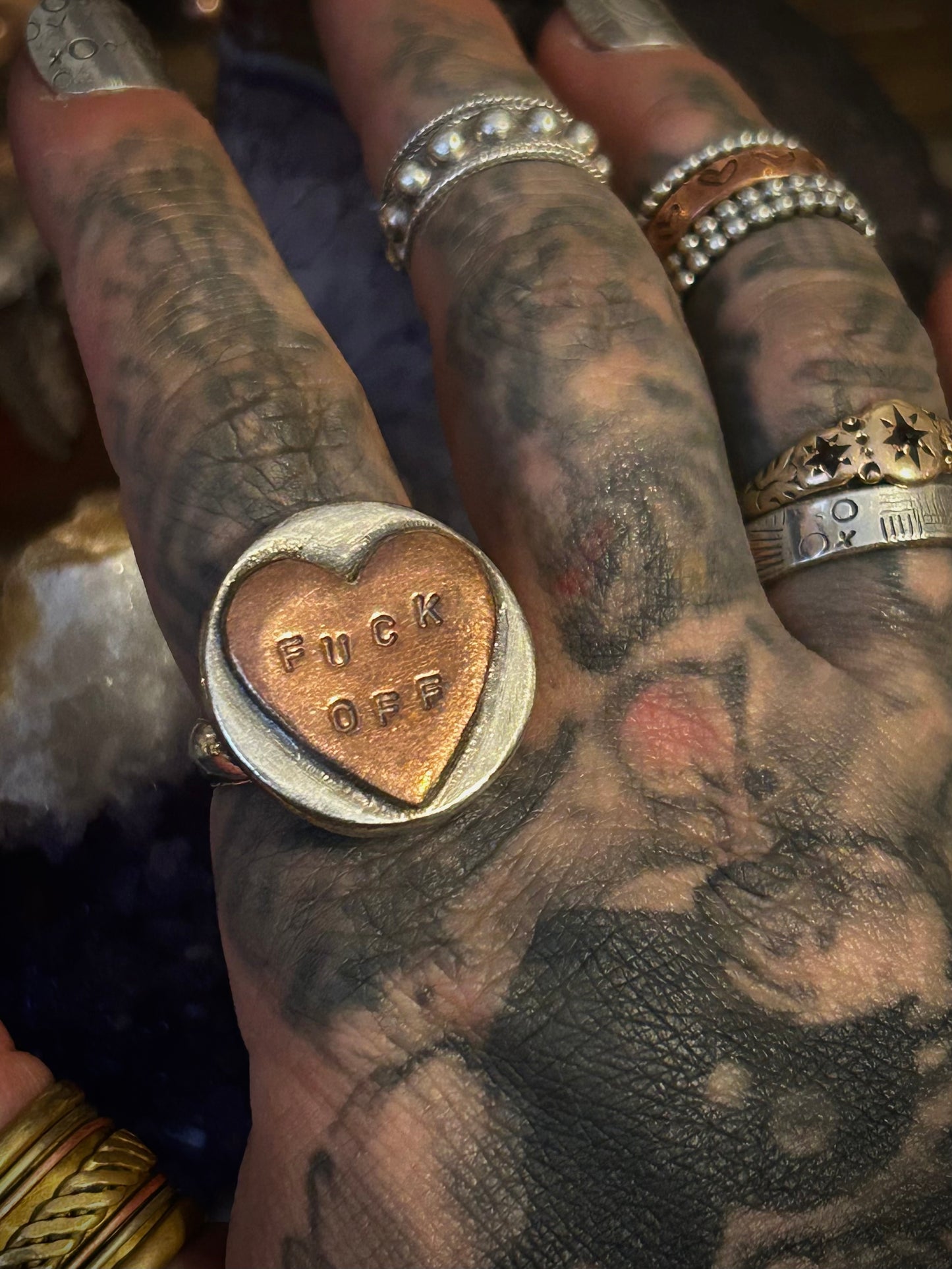GUZ LOVE SWEETHEART RING 2.0 • “F*CK OFF”