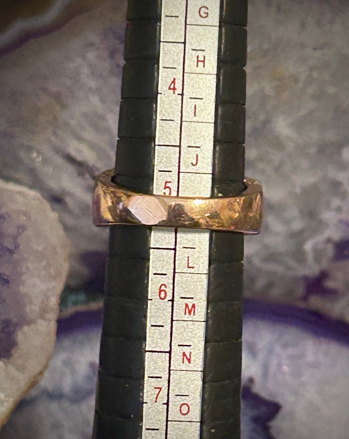 Vintage Rose Gold Sterling Silver Lavender CZ Ring • Size 5