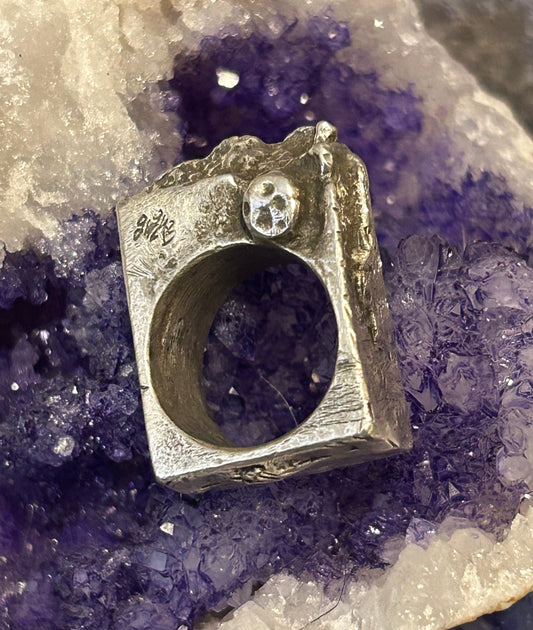 GUZ LOVE 1of1 Rectangle “Apocalypse” Ring • Size 5.5