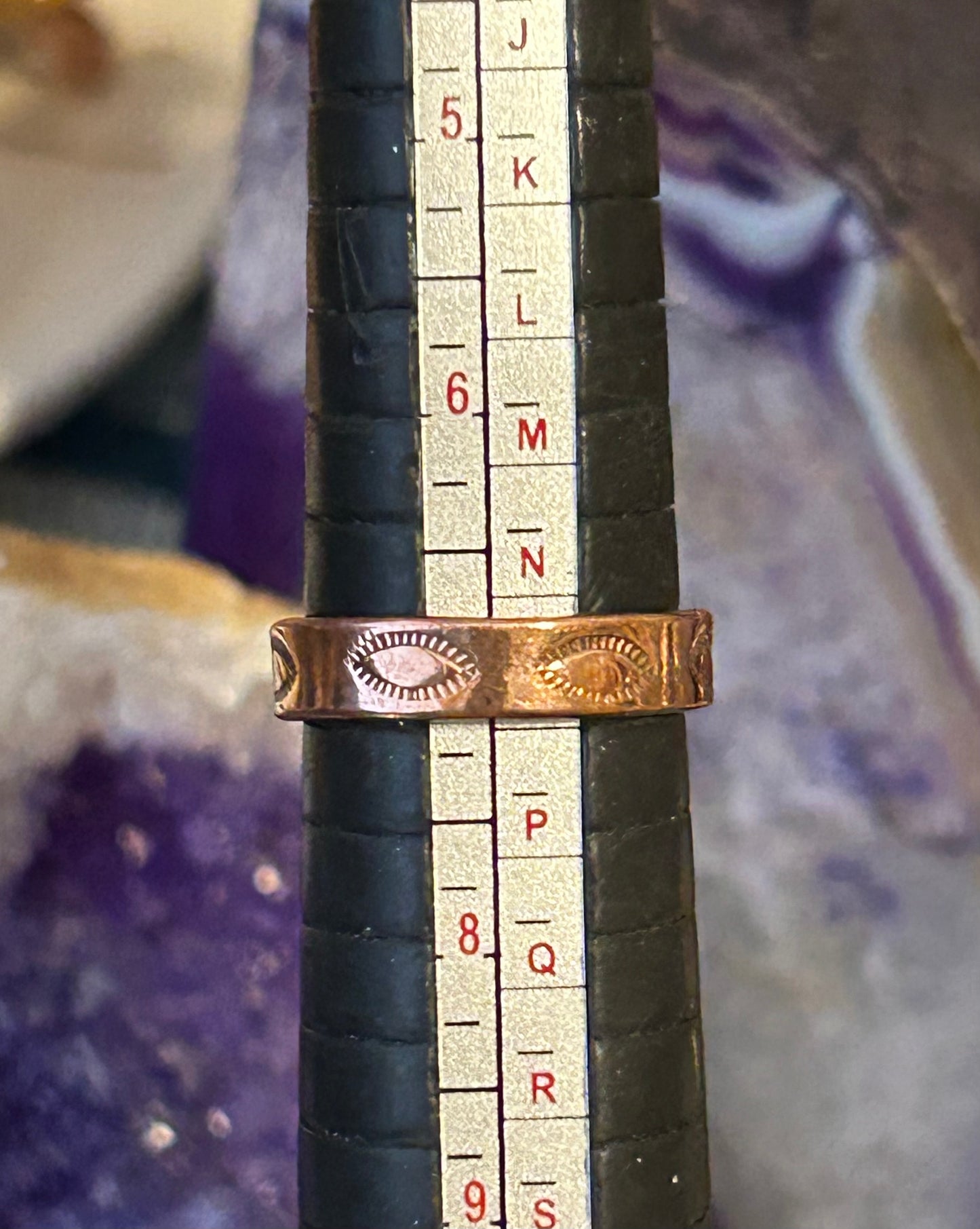 Copper & Number 8 Mine Turquoise Adjustable Ring