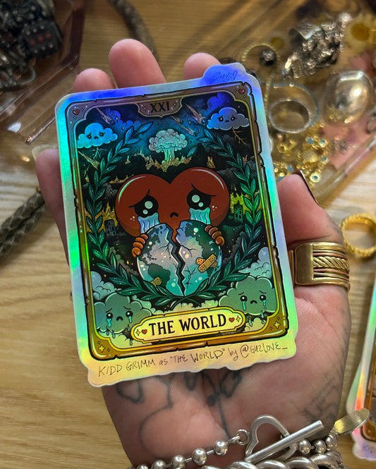 KID GRIMM as “THE WORLD” Card Sticker