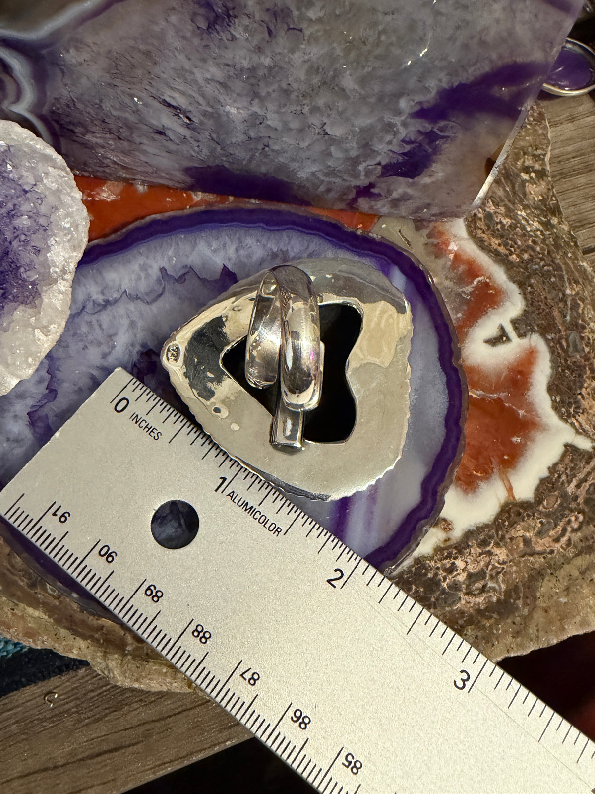 Sterling Silver Modern Taxco Mexico Statement Puffy Heart Ring Adjustable