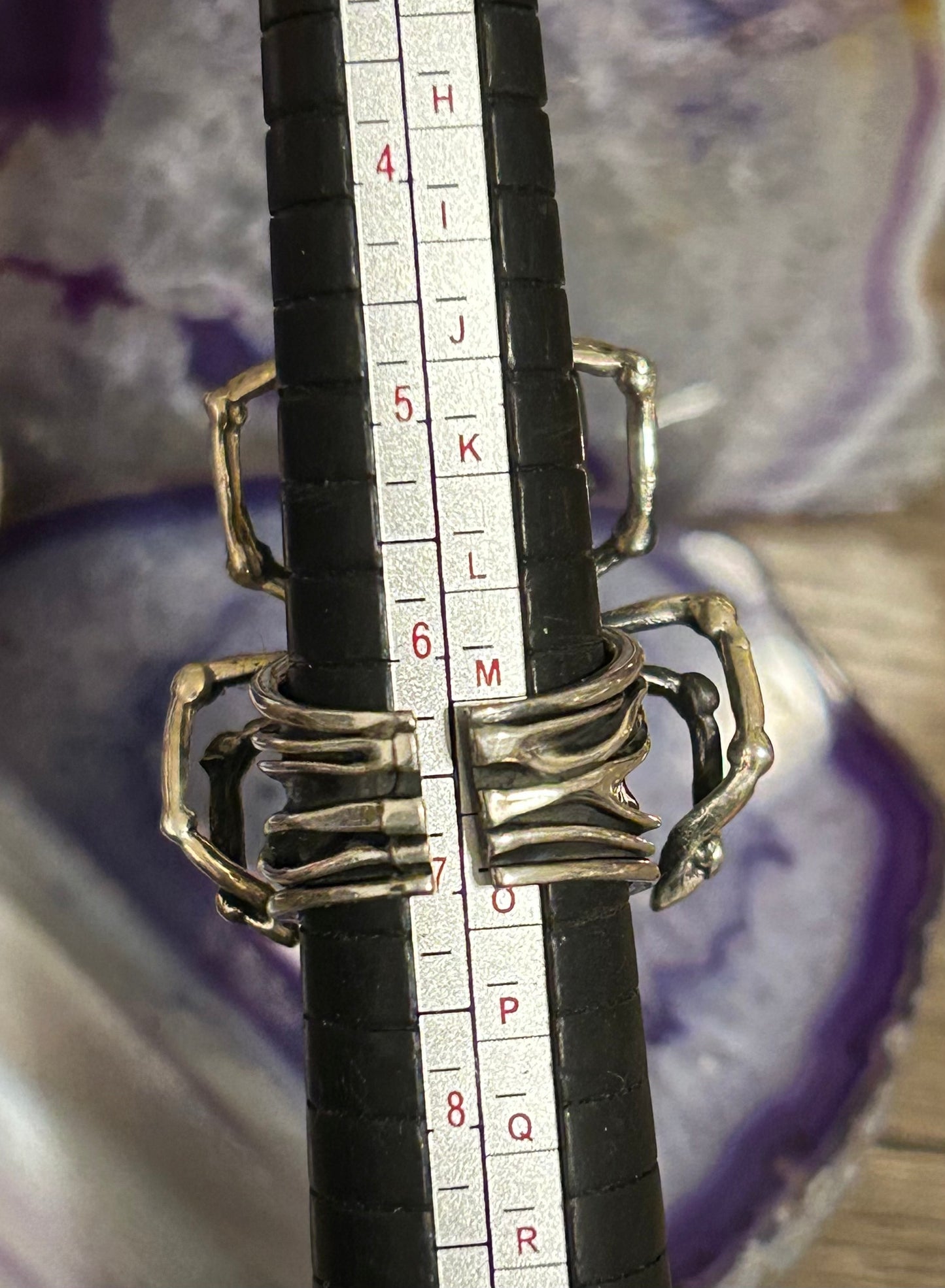 Sterling Silver Taxco Mexico Spider With Turquoise Ring Size 6-7