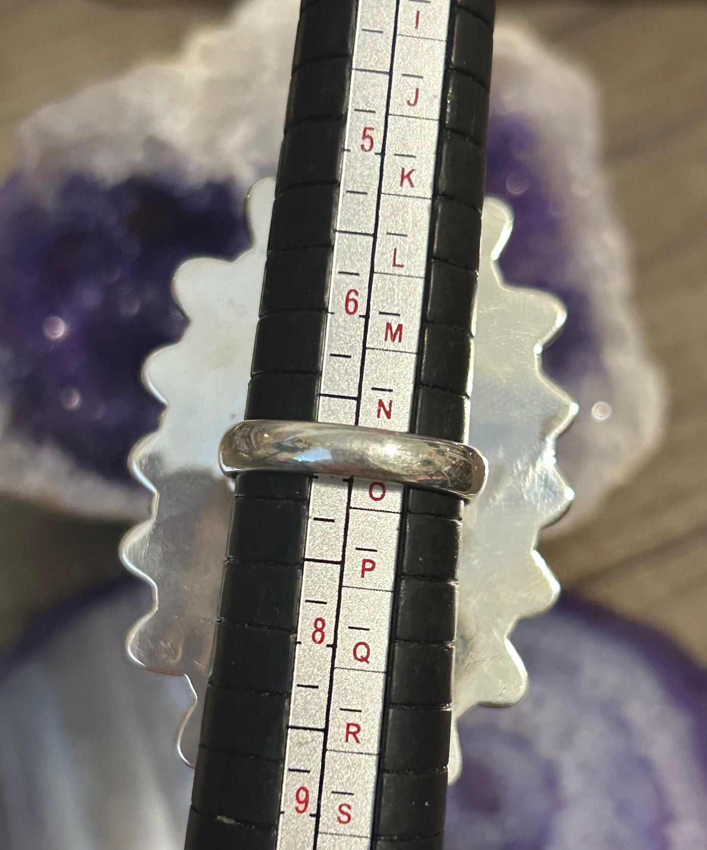 Sterling Silver Purple Mojave Large Multi-stone Ring Size 7