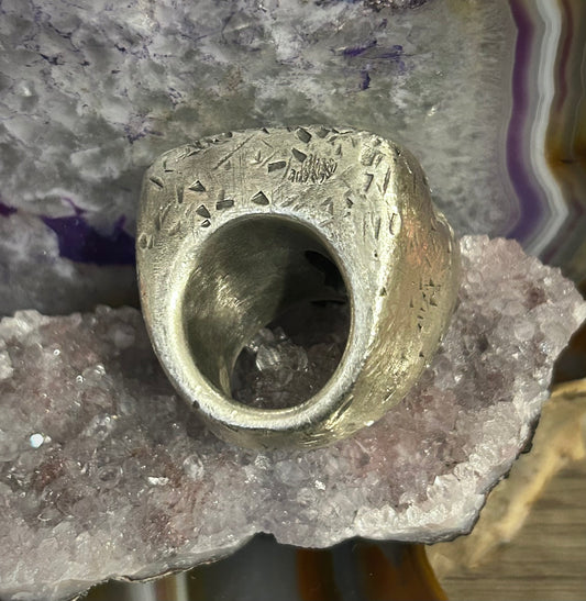 GUZ LOVE Sterling Silver Handmade “The Knock Out” Ring • Size 6