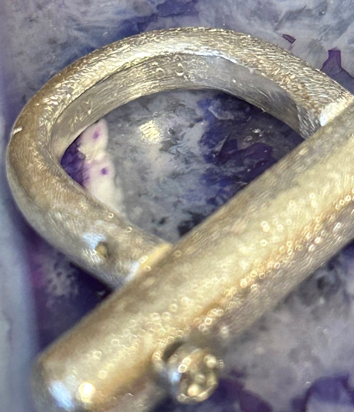 GUZ LOVE NO.83 • Sterling Silver Abstract Modernist White Topaz Ring • Sz 8