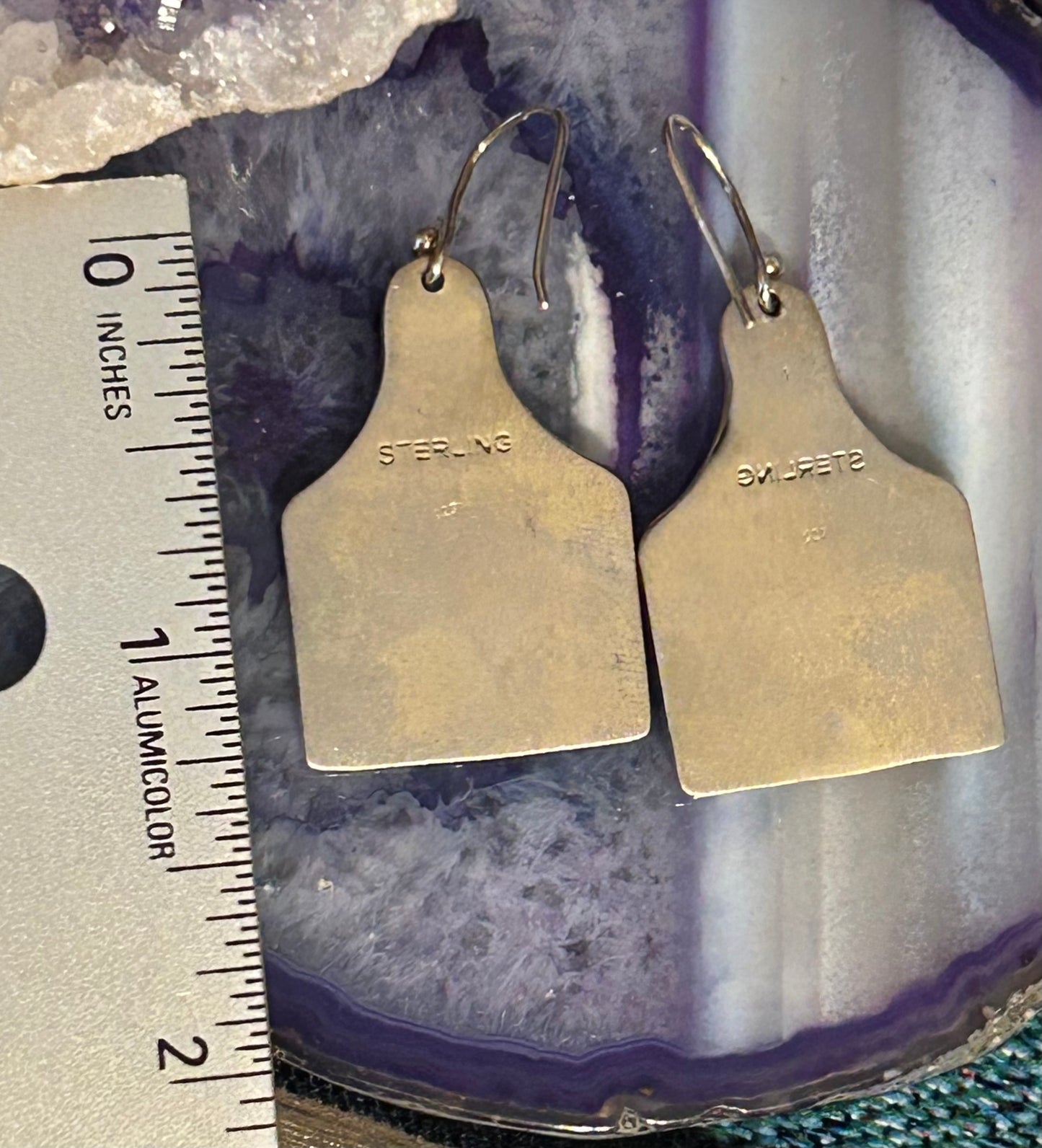 Sterling Silver Turquoise Star & Moon Dangle Earrings