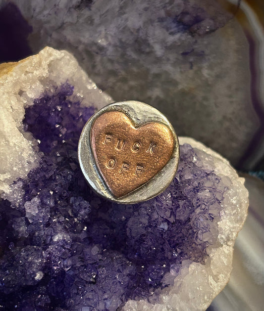 GUZ LOVE SWEETHEART RING 2.0 • “F*CK OFF”