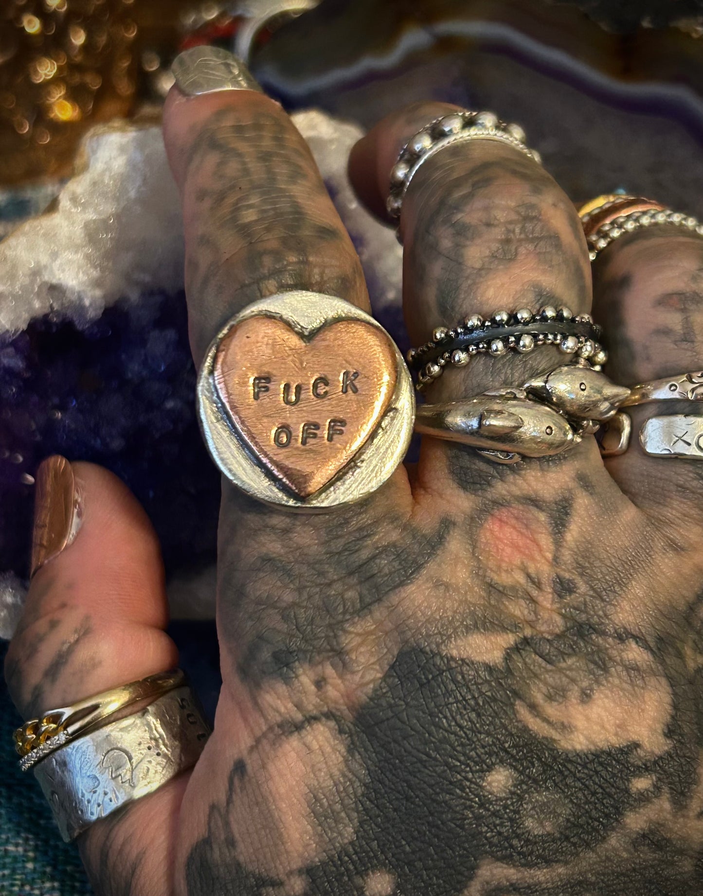 GUZ LOVE SWEETHEART RING 2.0 • “F*CK OFF”