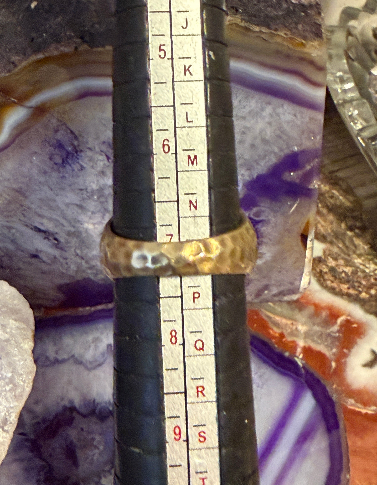 Vintage Gold Over Sterling Silver Touches Of Sparkle Modernist Ring Size 7