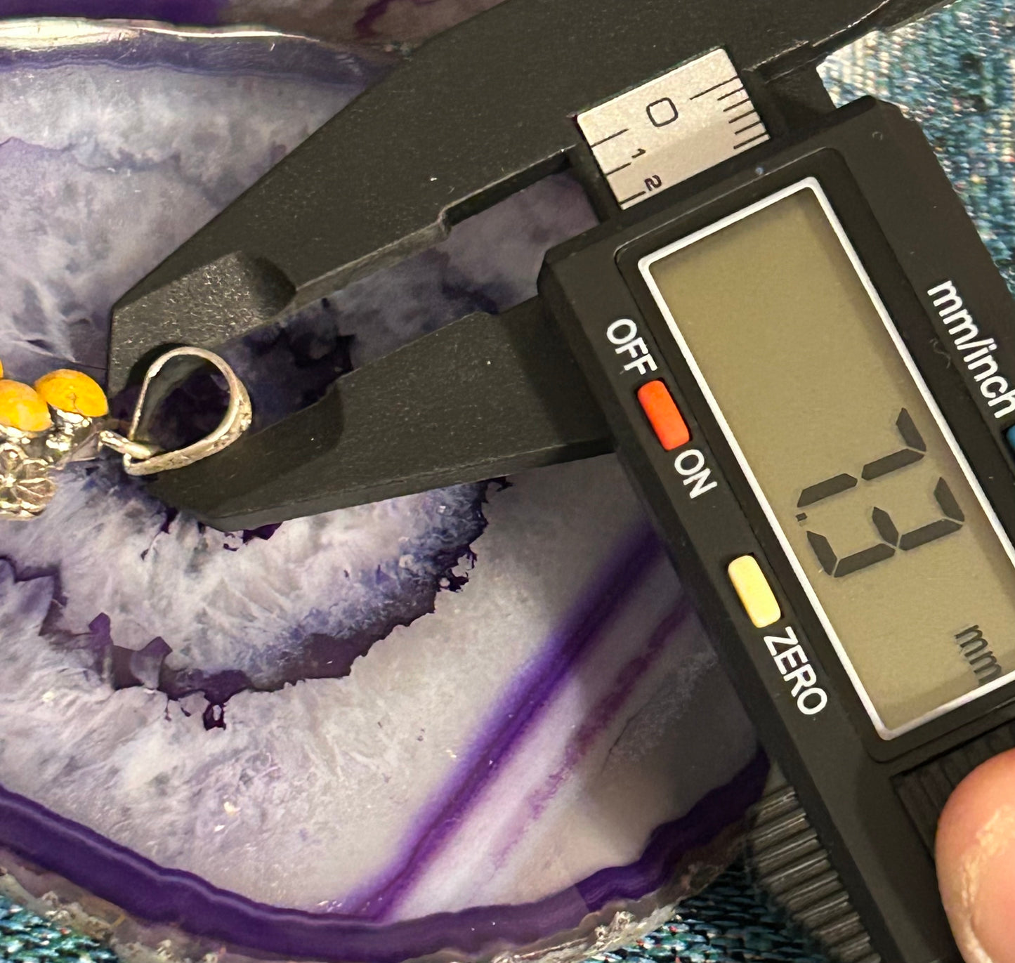 Sterling Silver Southwestern Turquoise & Bumblebee Jasper Heart Pendant