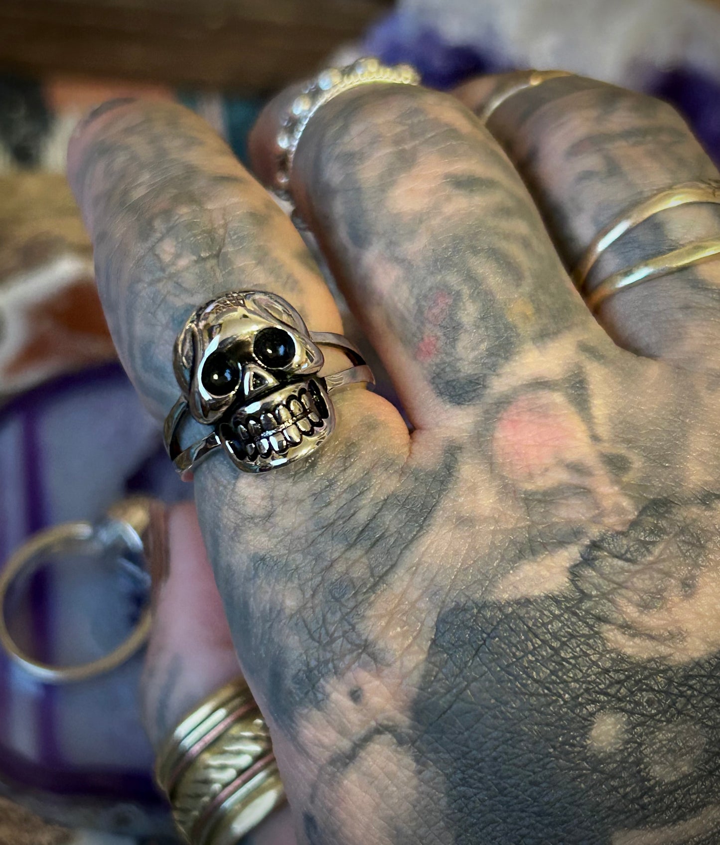 Sterling Silver Modern Skull Ring