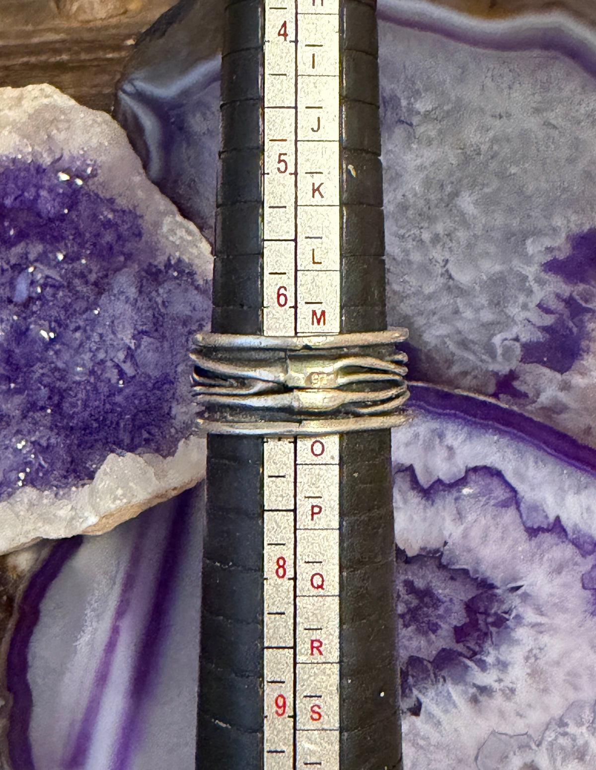 Sterling Silver Taxco Mexico Round Circle Turquoise Ring Size 6.25