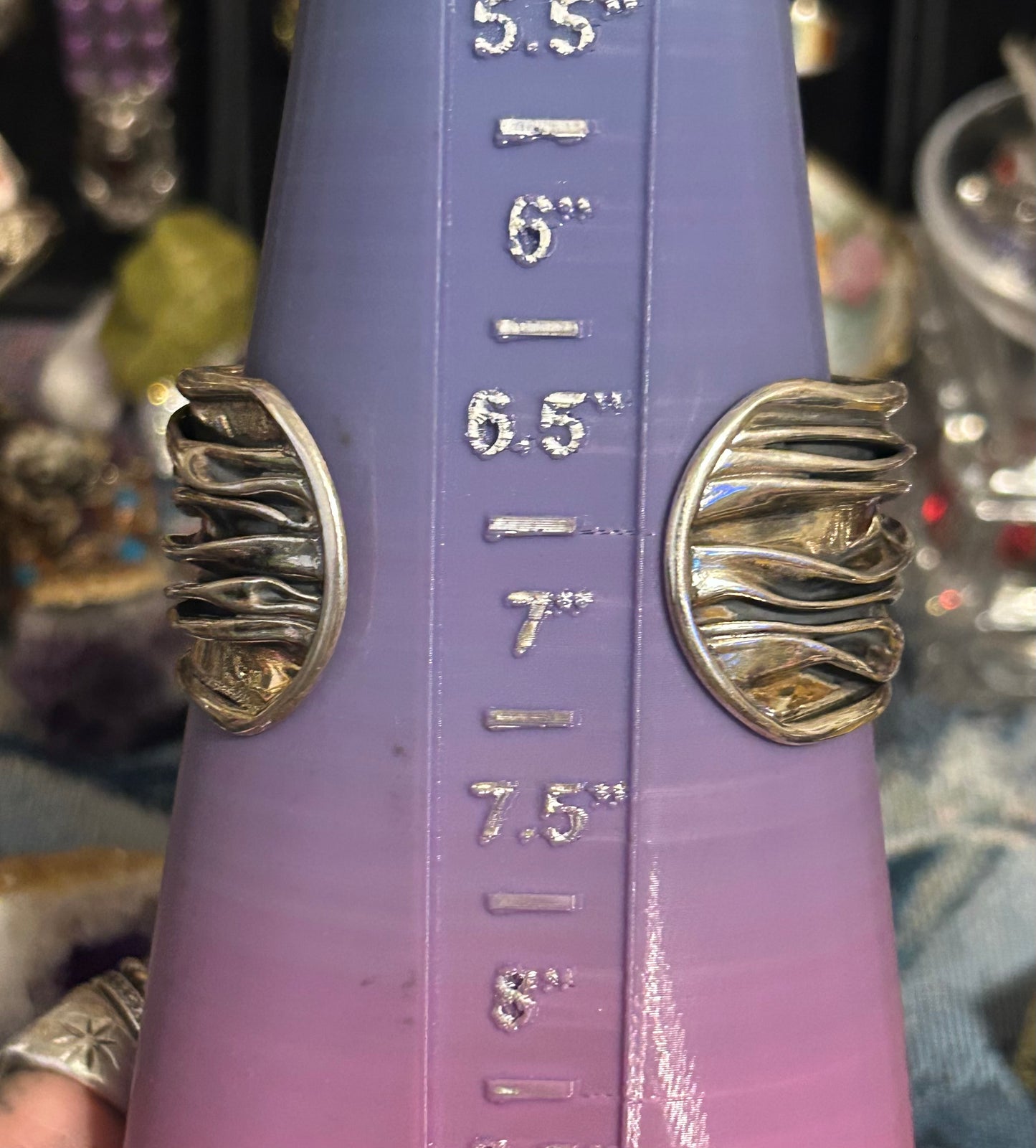 Taxco Dominque Dinouart Domingo DDD Carnelian Wavy Sterling Silver Cuff Bracelet