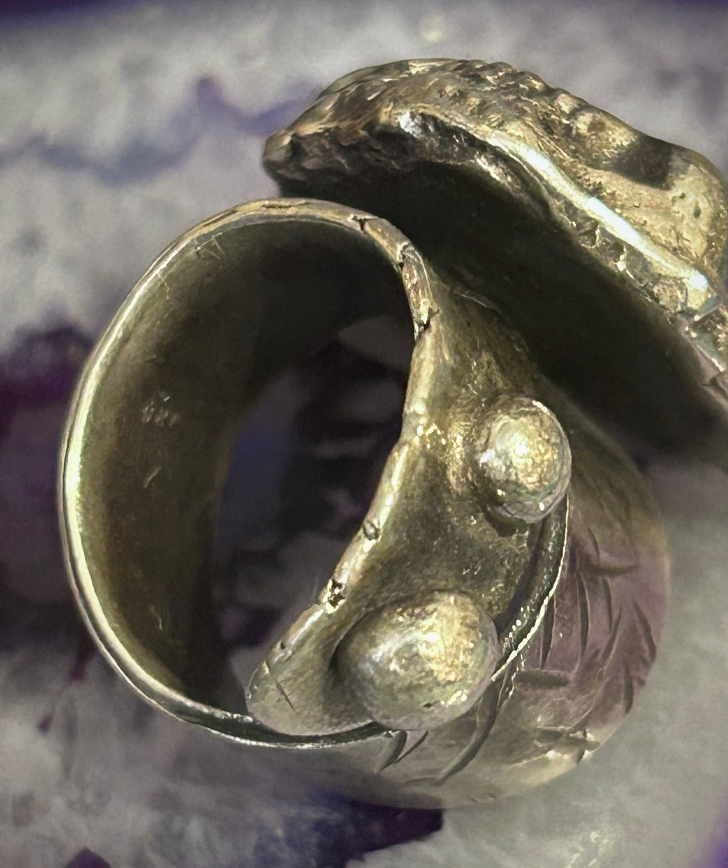 Sterling Silver GUZ LOVE “ZOMBIE MOUSE” Cast & Sculpted Bypass Ring