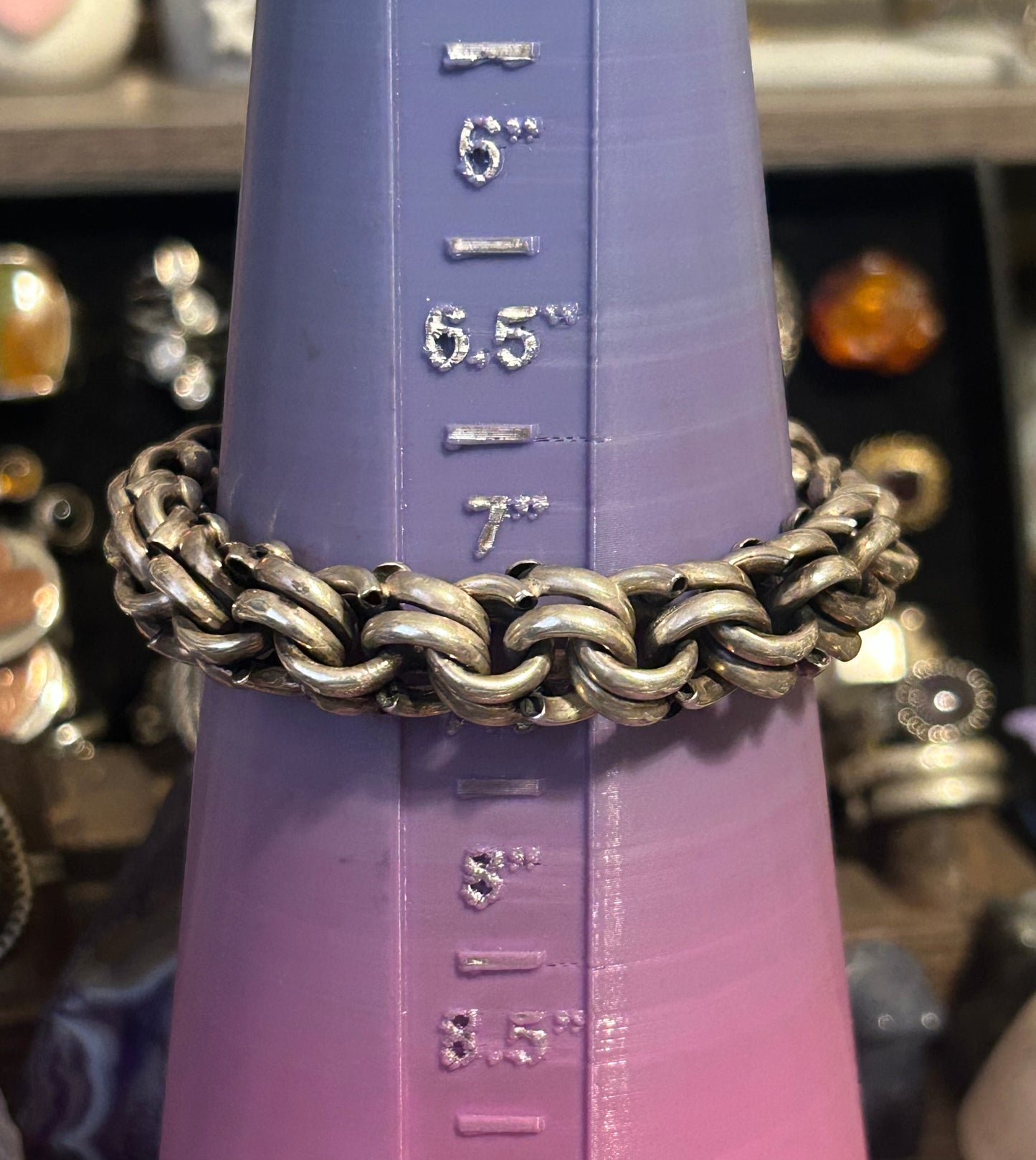 Vintage Sterling Silver 925 Chunky Link Toggle Bracelet