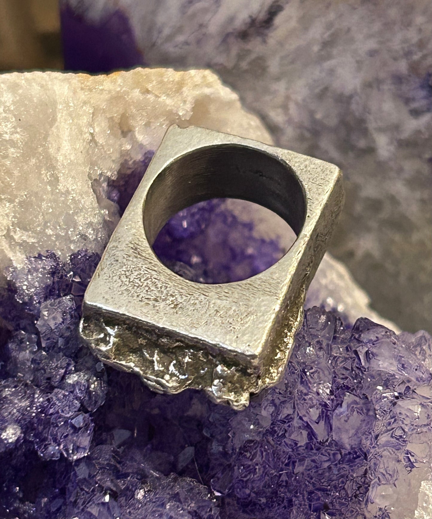 GUZ LOVE 1of1 Rectangle “Apocalypse” Ring • Size 5.5