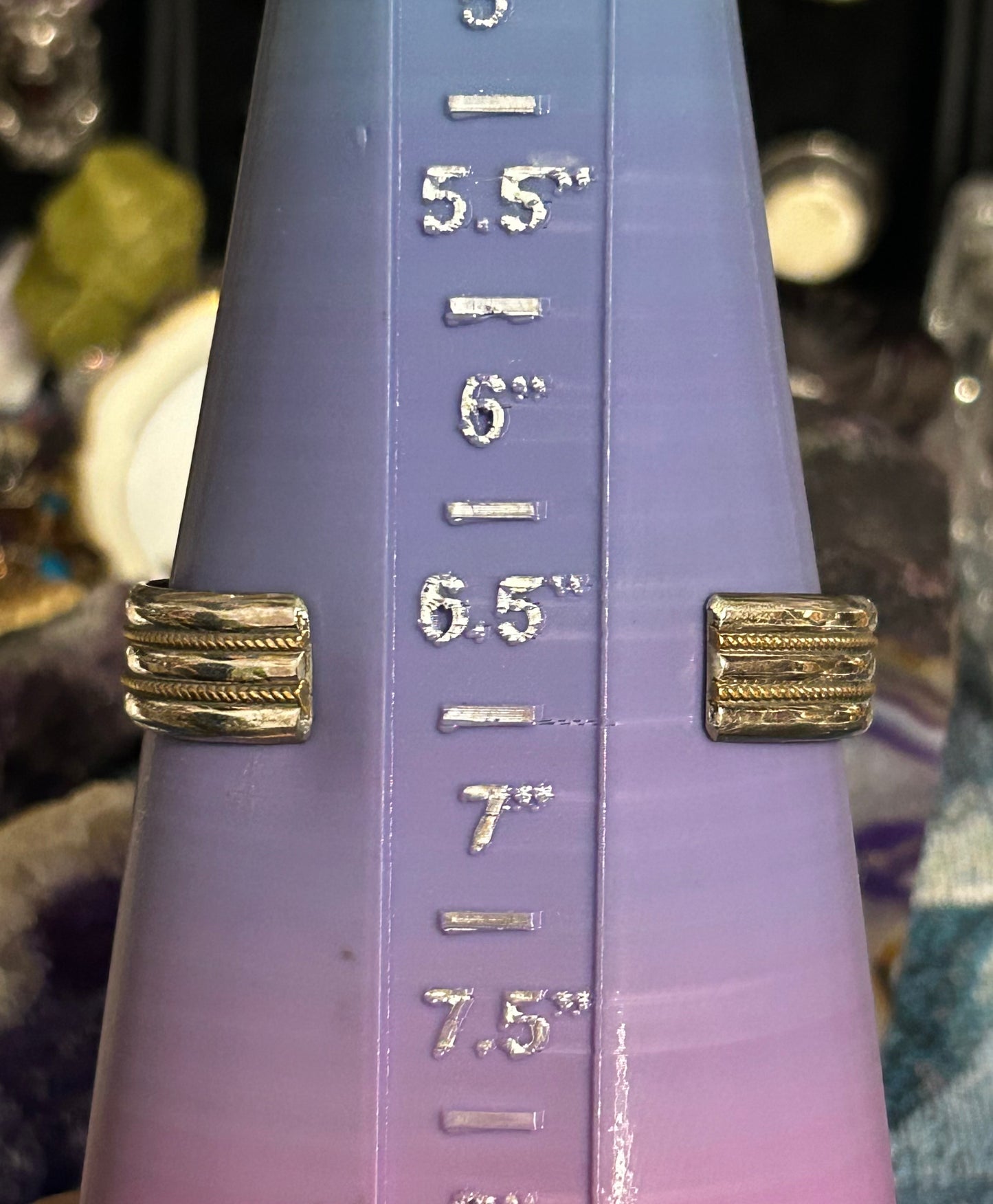 MARY THOMAS MT Native Navajo Sterling Silver Rope Twist Ribbed Cuff Bracelet