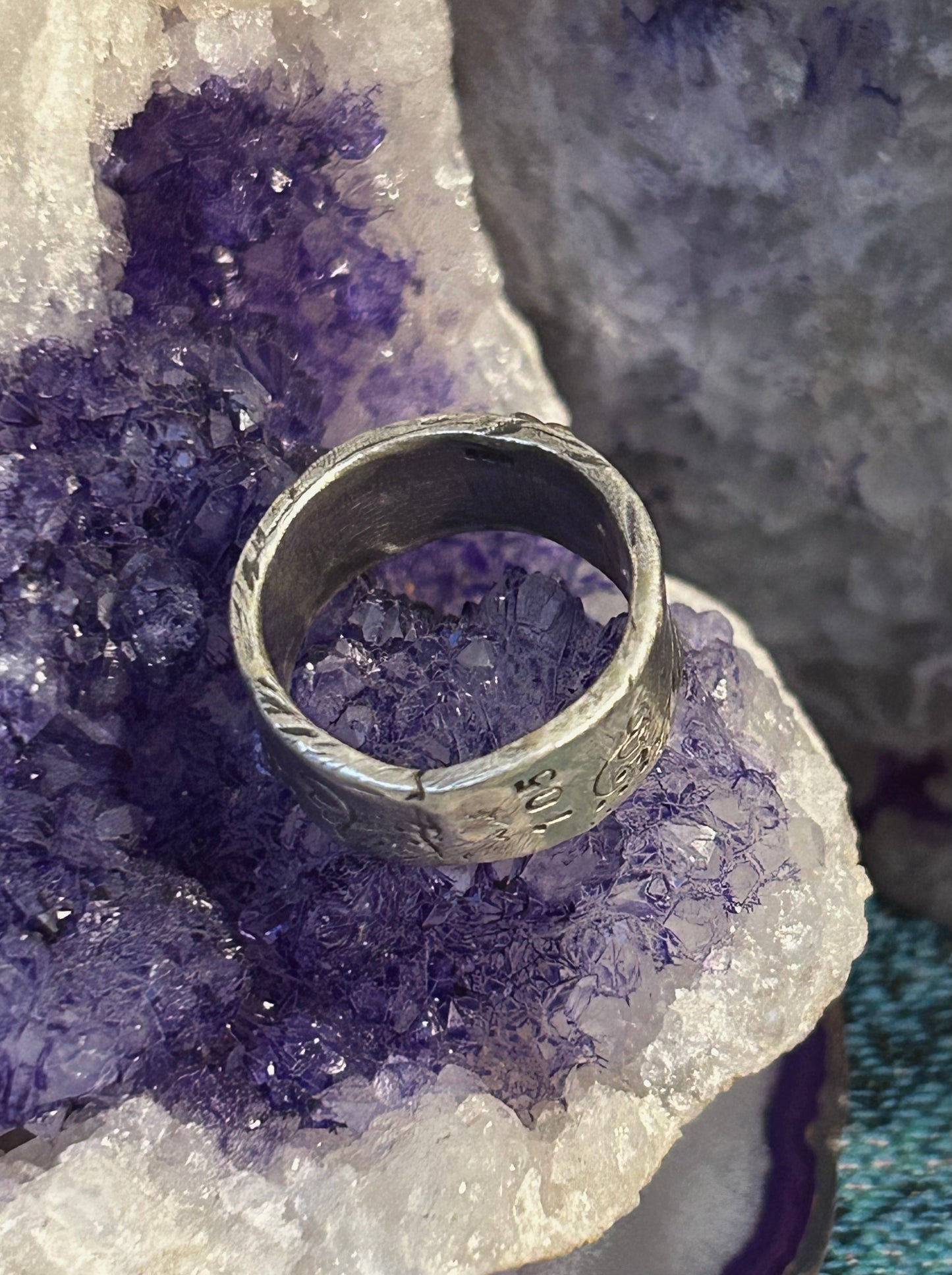 GUZ LOVE NO.105 • 14K Gold/Sterling Silver “Apocalypse” Heart Band • Size 6.75