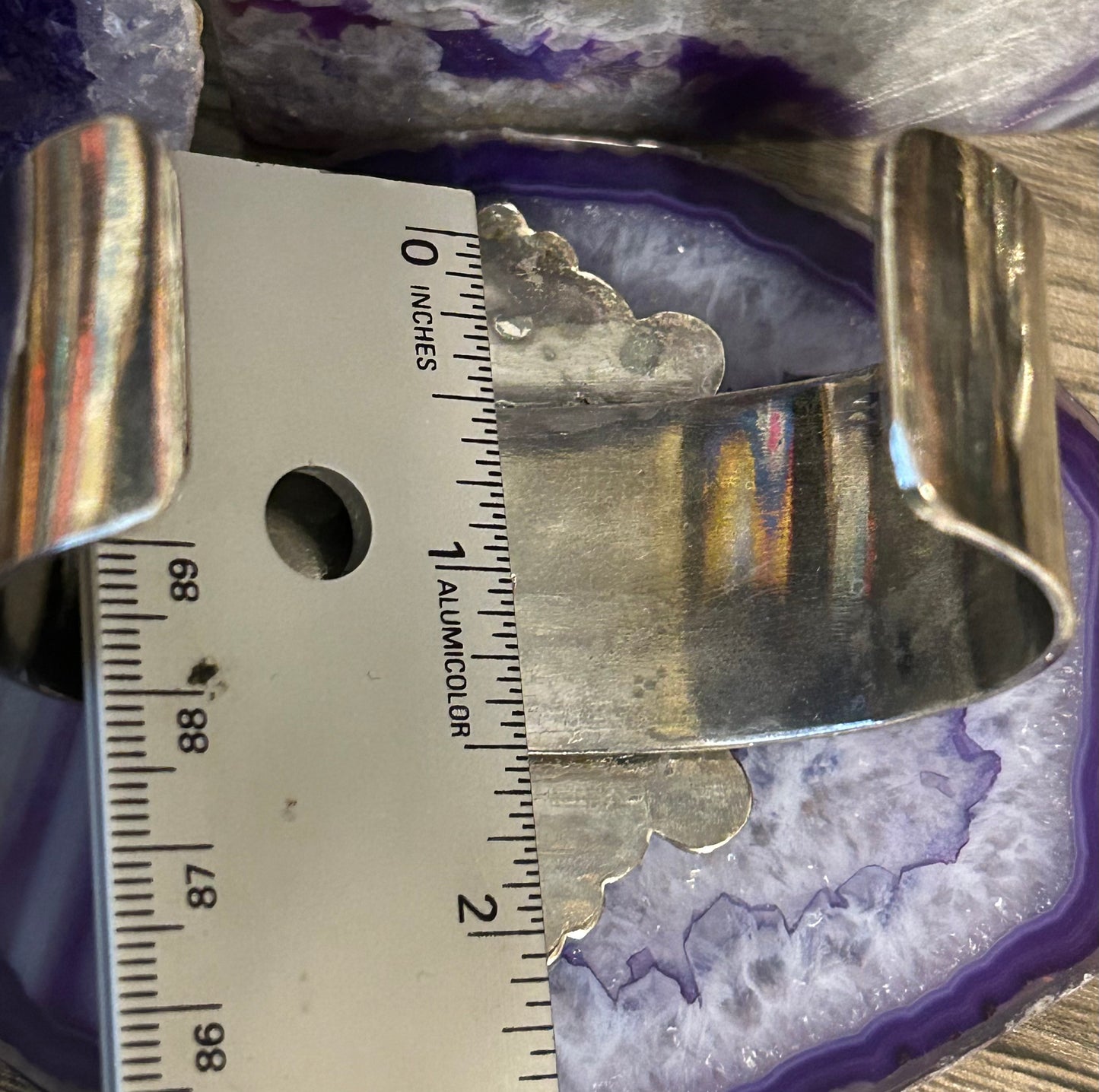 Sterling Silver Handmade Turquoise Spiny Oyster Multi-Stone Large Cuff Bracelet