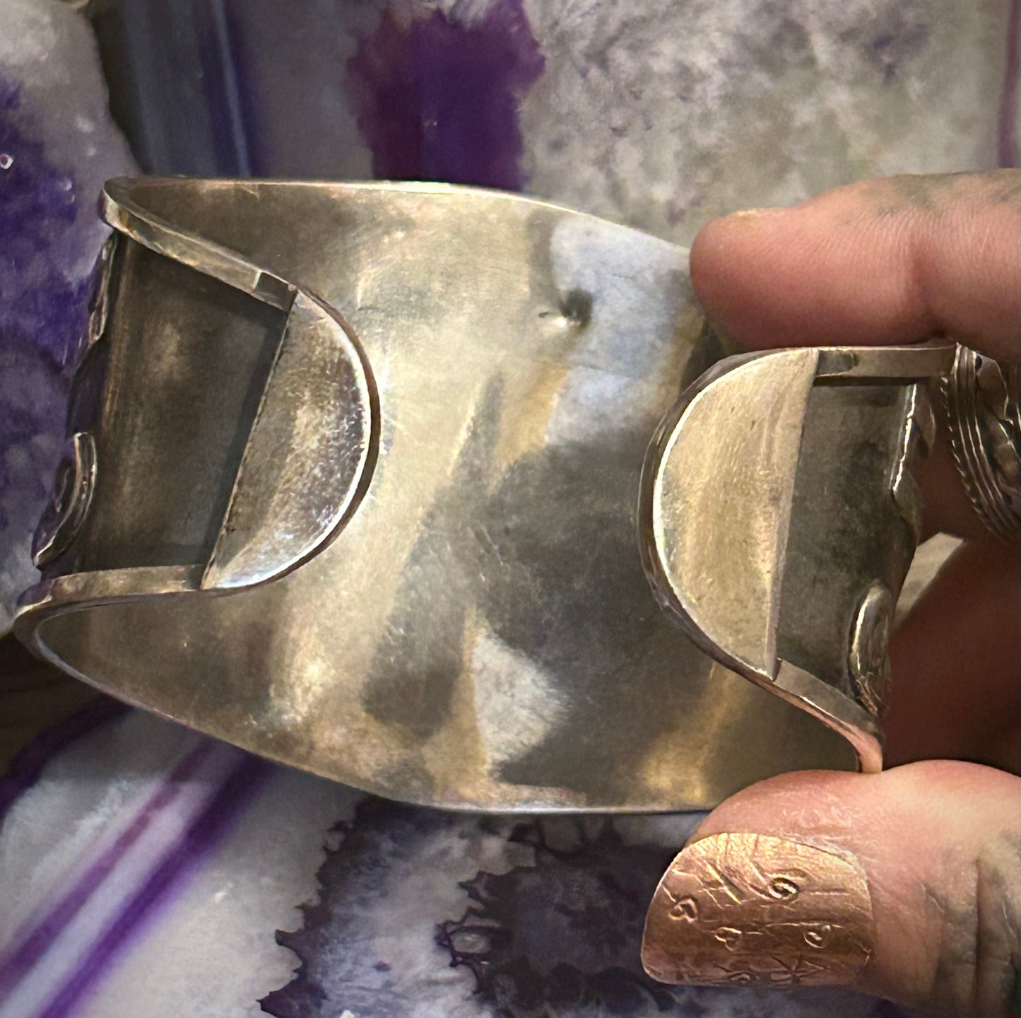 Sterling Silver Egyptian Crowning Of King Tut W/ Eye Of Horus Cuff Bracelet