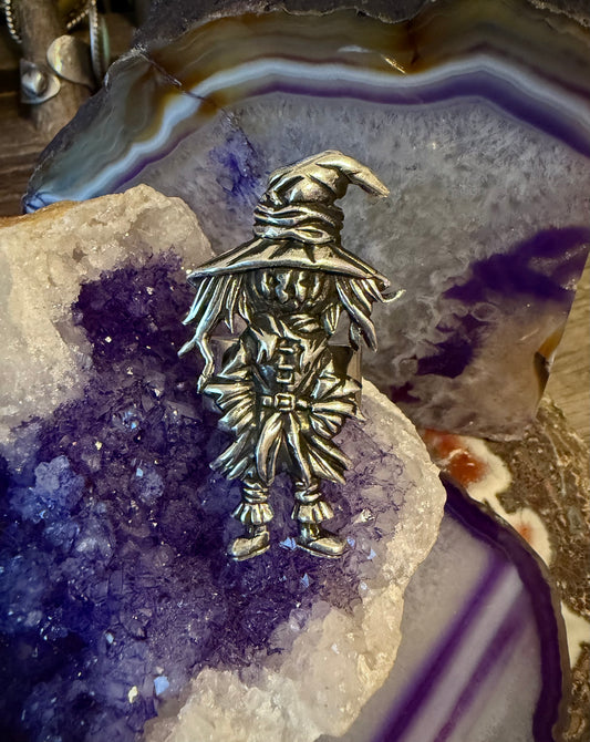 Sterling Silver Modern Taxco Mexico Jack-o’-lantern Scarecrow Statement Ring