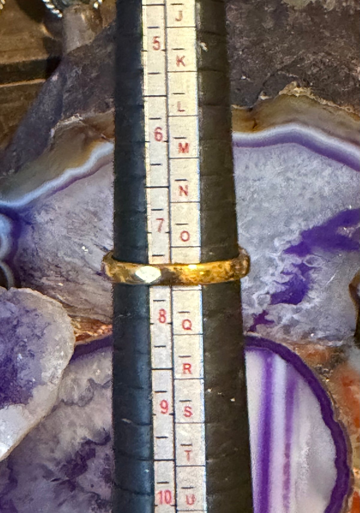 Gold Over Sterling Silver Blue Calcedony & Sonora turquoise Ring Size 7.5