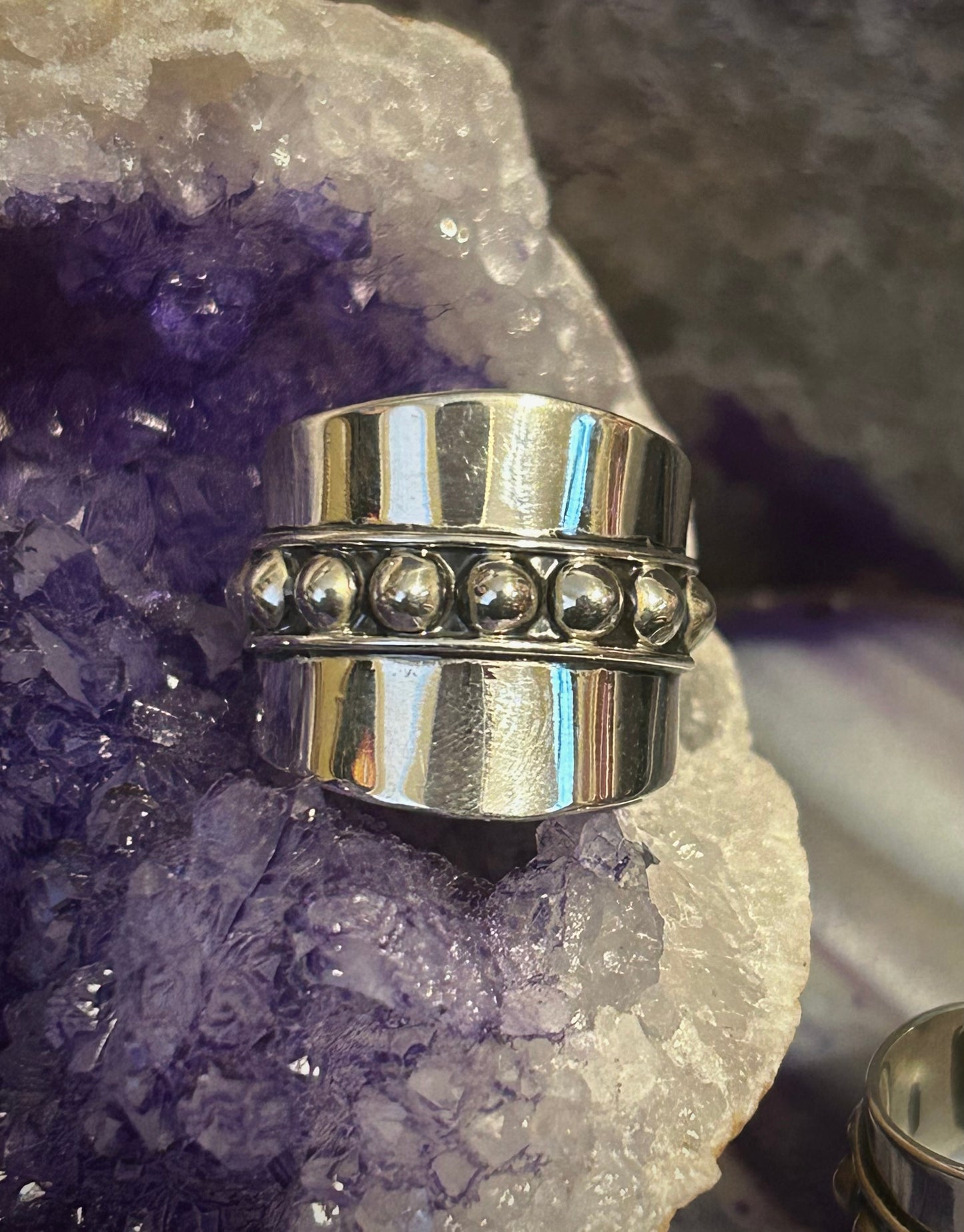 Sterling Silver Taxco Mexico Ball Bead Band Ring Size 7 *sold Individually*
