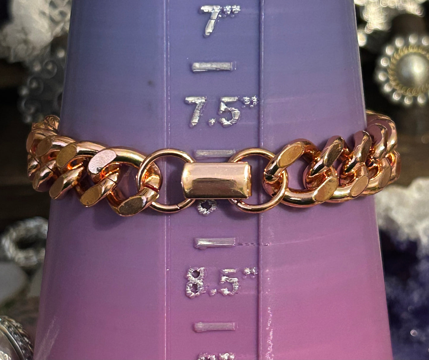 Solid Copper Heavy Cuban Link Bracelet