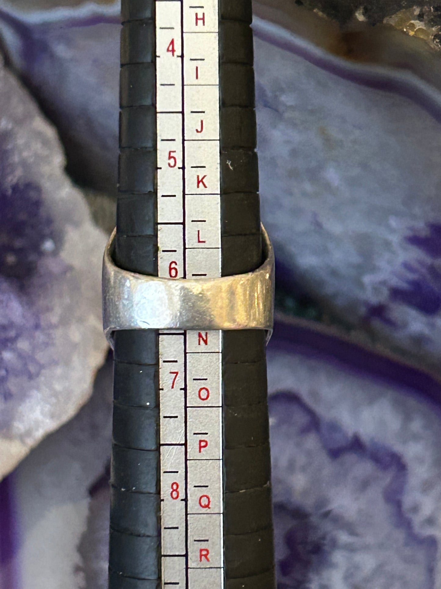 Vintage Sterling Silver Long Modernist Abstract Ring • Size 6