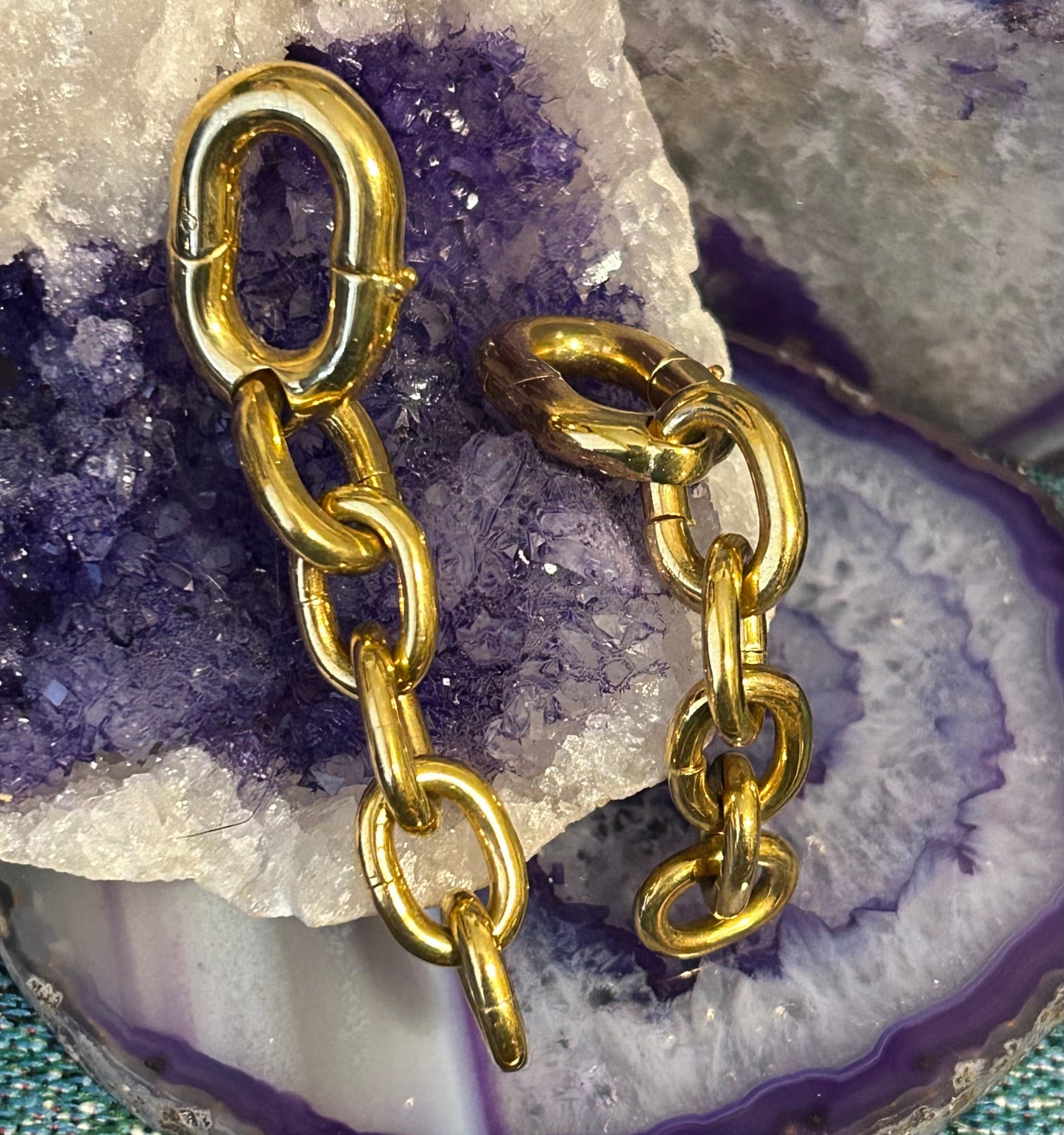 Maya Jewelry Gold Plated Brass Hinged Ear Hangers / Weights