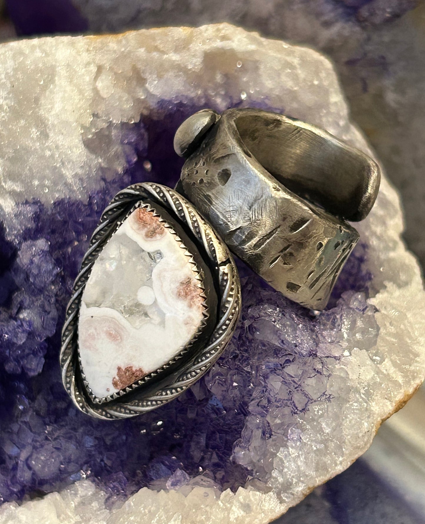 GUZ LOVE NO.100 • Sterling Silver “Apocalypse Rhodochrosite” Ring