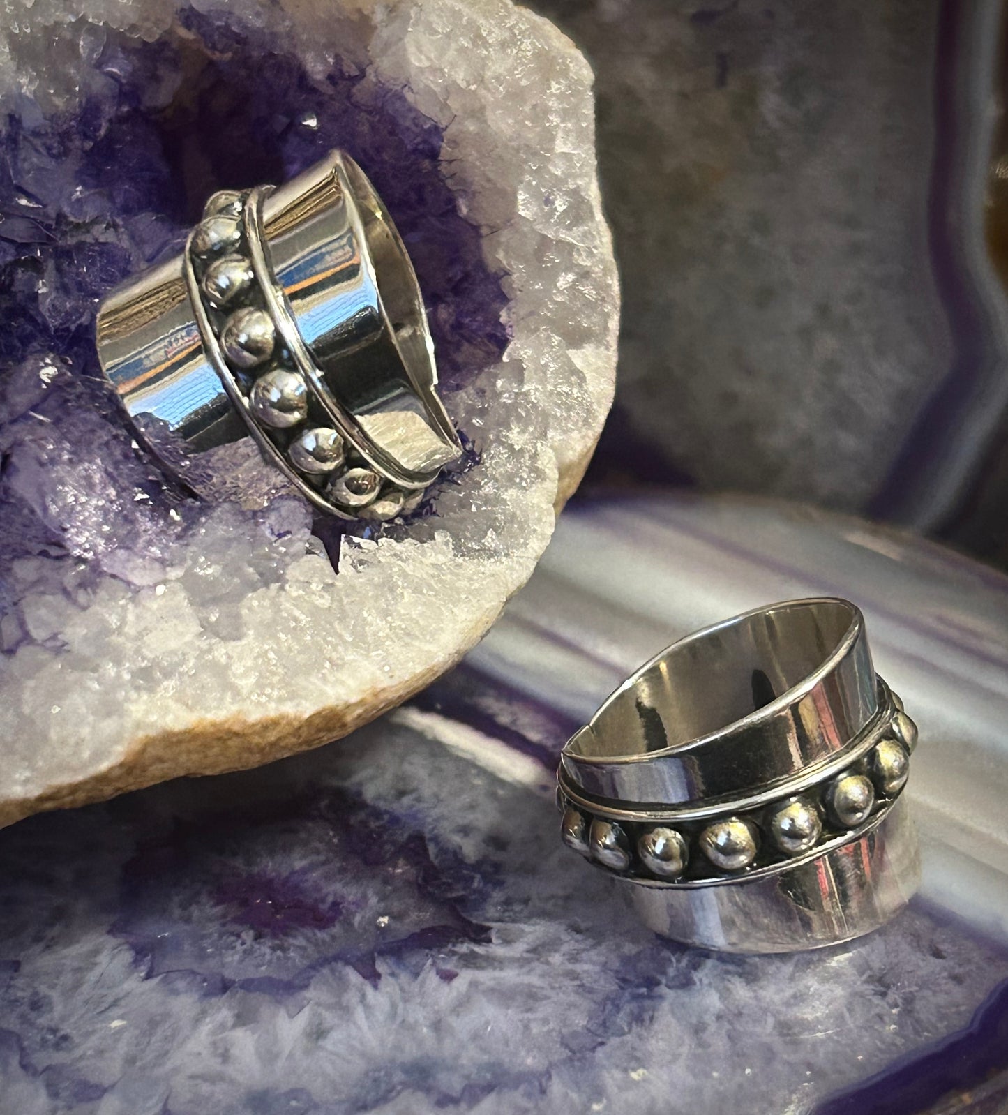 Sterling Silver Taxco Mexico Ball Bead Band Ring Size 7 *sold Individually*