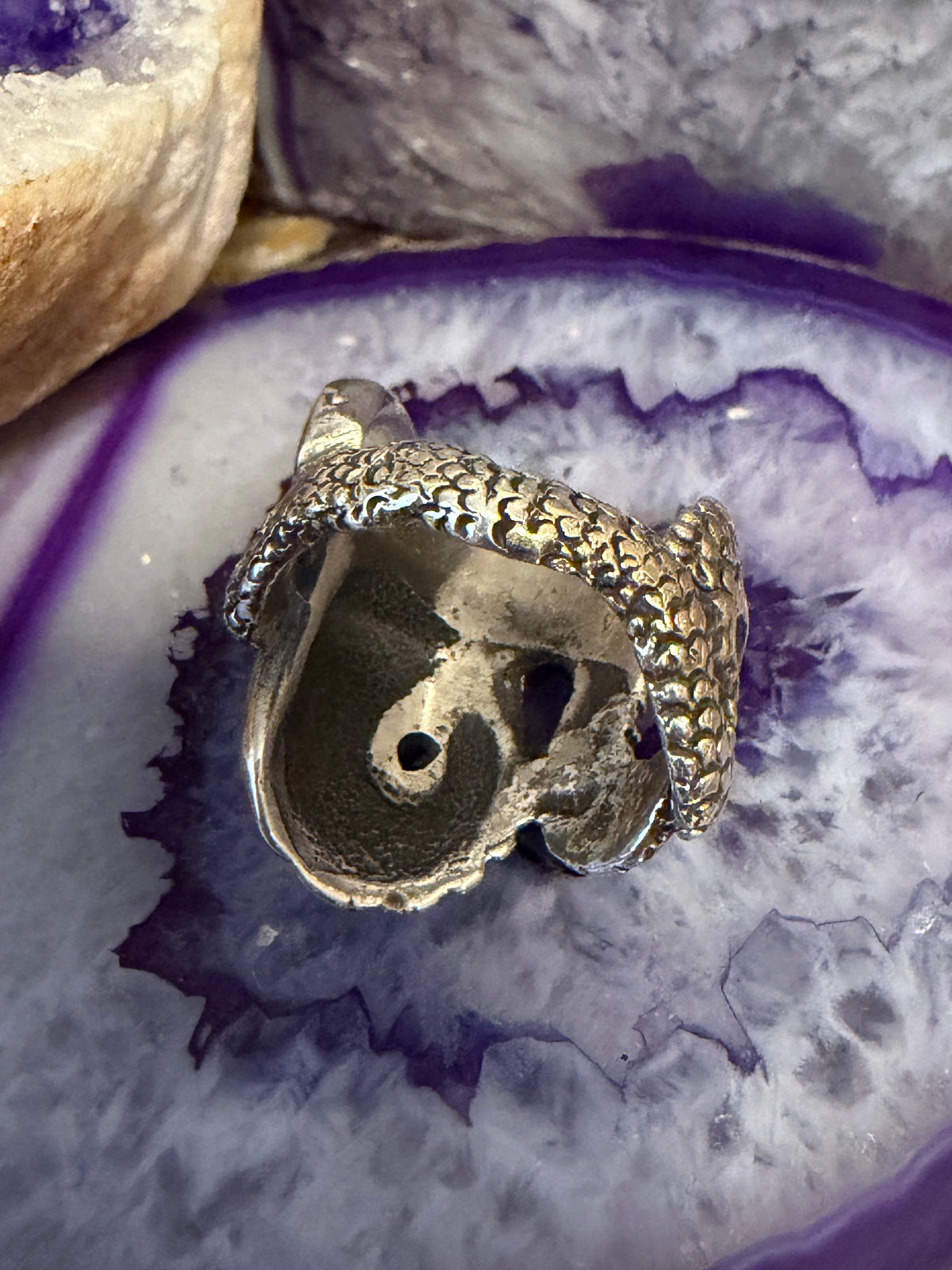 Sterling Silver Modern Taxco Mexico Large Cobra Snake Ring Sz 9-10