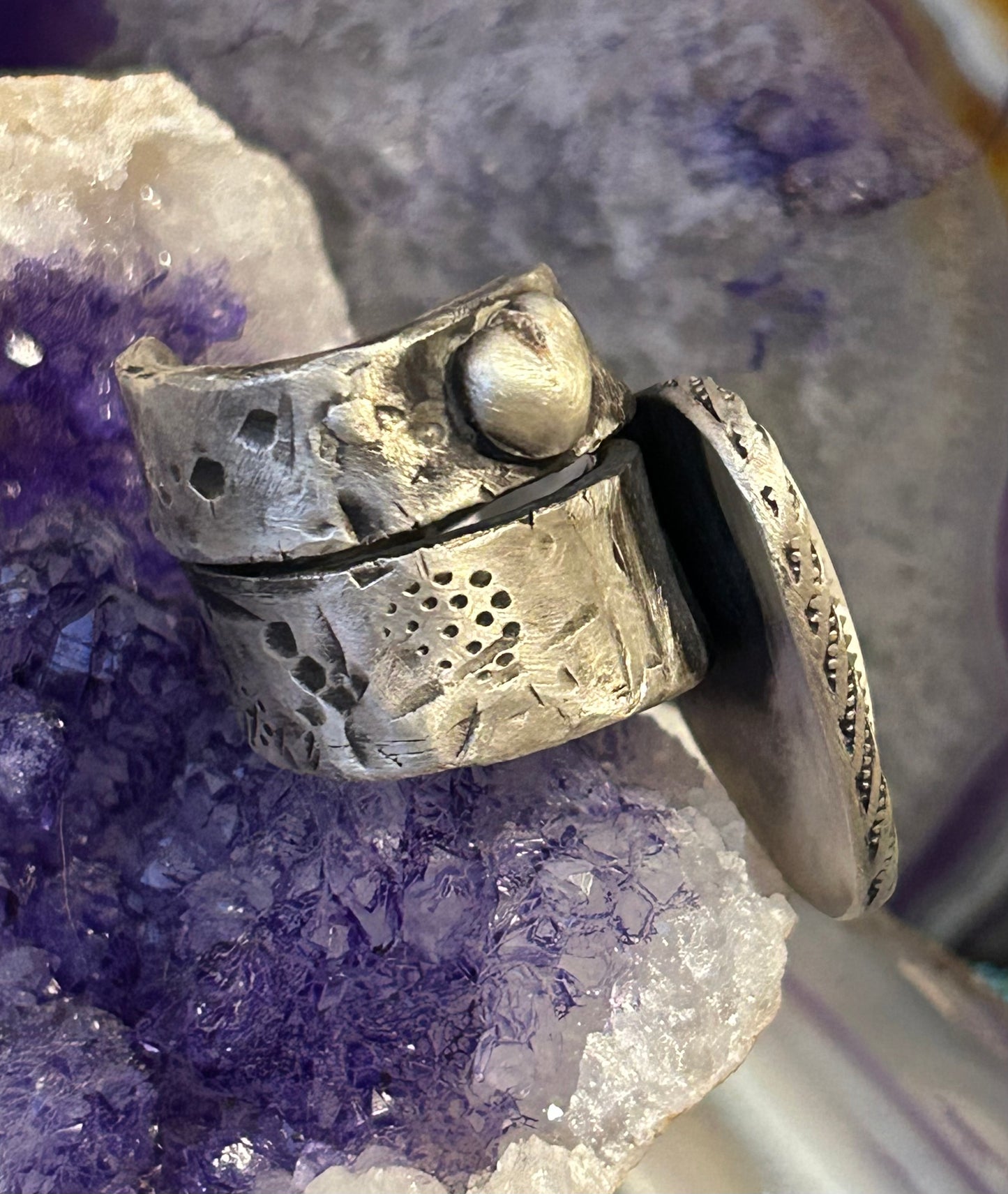GUZ LOVE NO.100 • Sterling Silver “Apocalypse Rhodochrosite” Ring