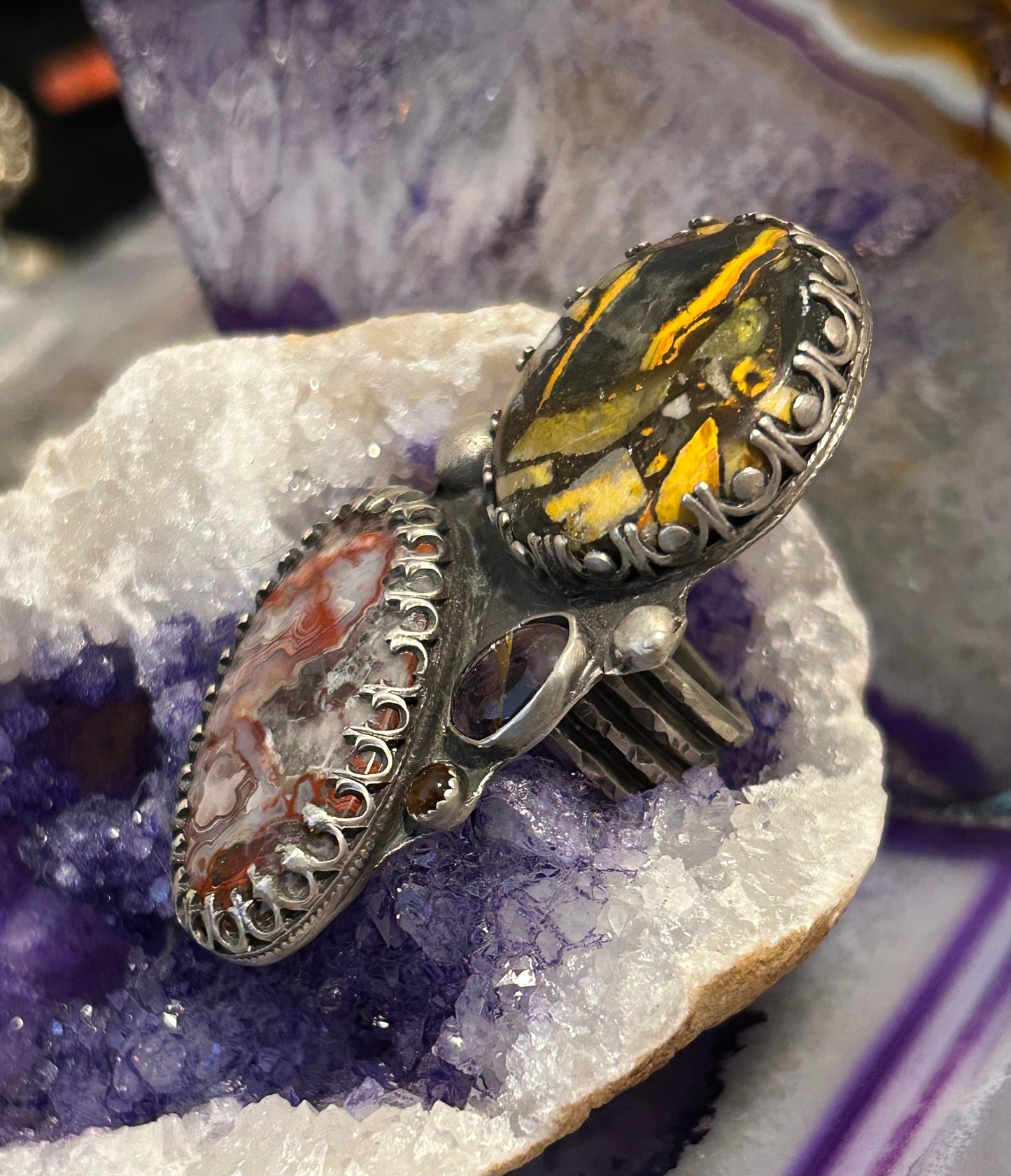 GUZ LOVE NO.89 • Sterling Silver Statement Multi-Stone Ring