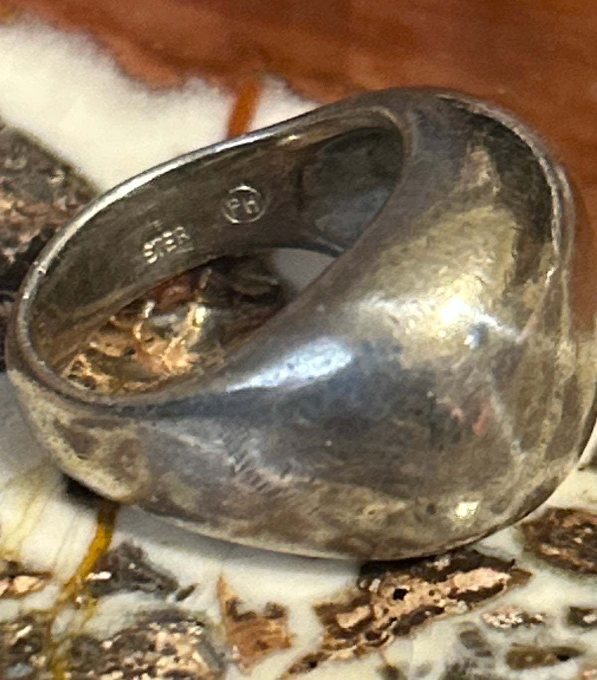 Vintage Sterling Silver Chunky Dome Ring Size 6.75