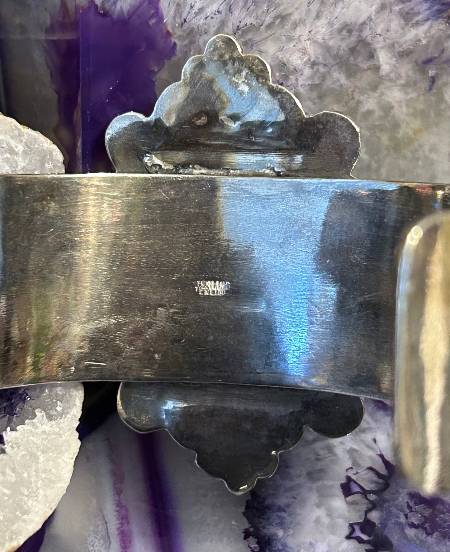 Sterling Silver Handmade Turquoise Spiny Oyster Multi-Stone Large Cuff Bracelet