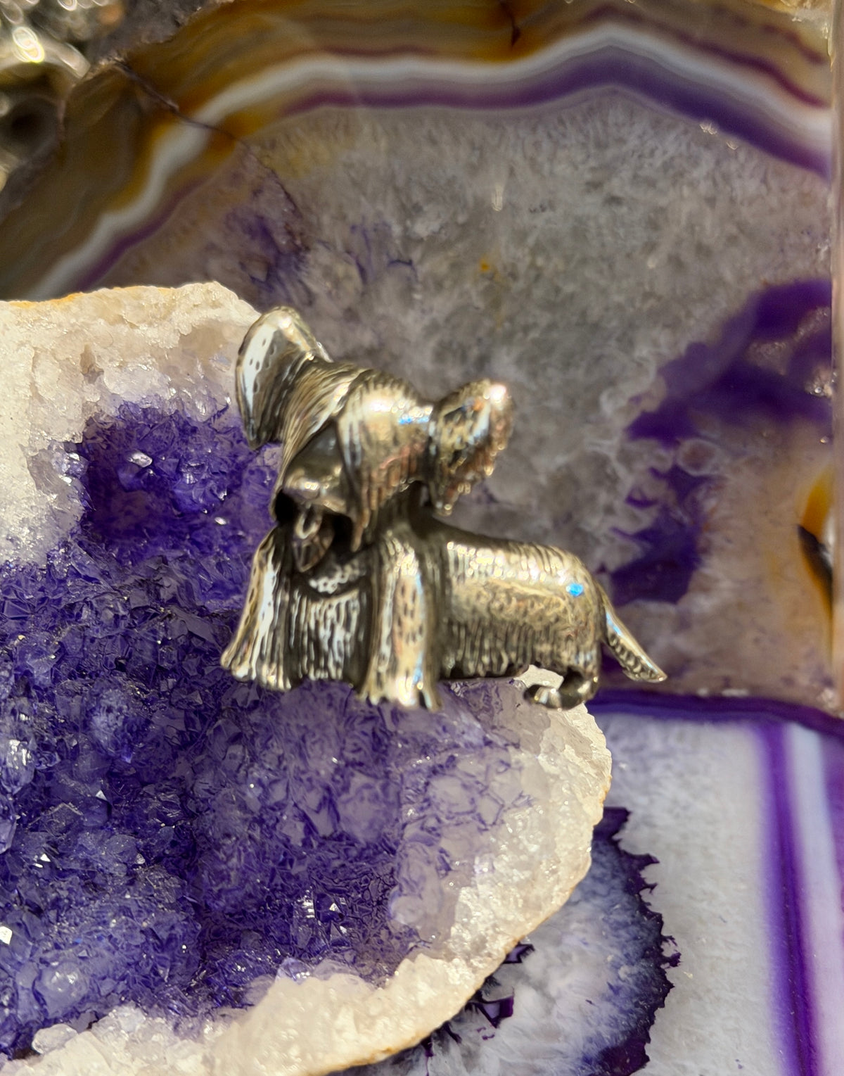 Sterling Silver Modern Taxco Mexico Cute Puppy Dog Ring Adjustable