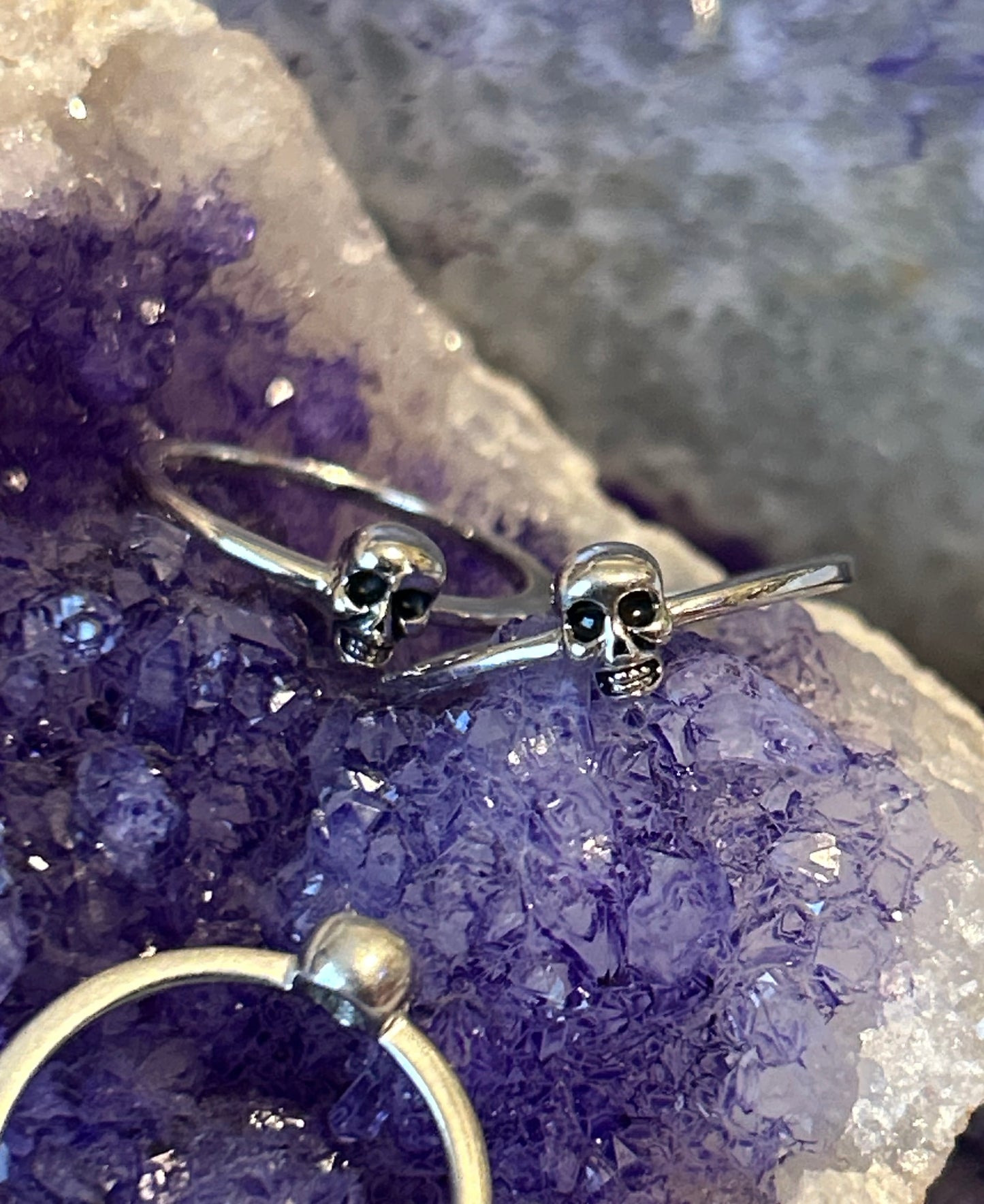 STERLING SILVER SKULL STACKER RINGS