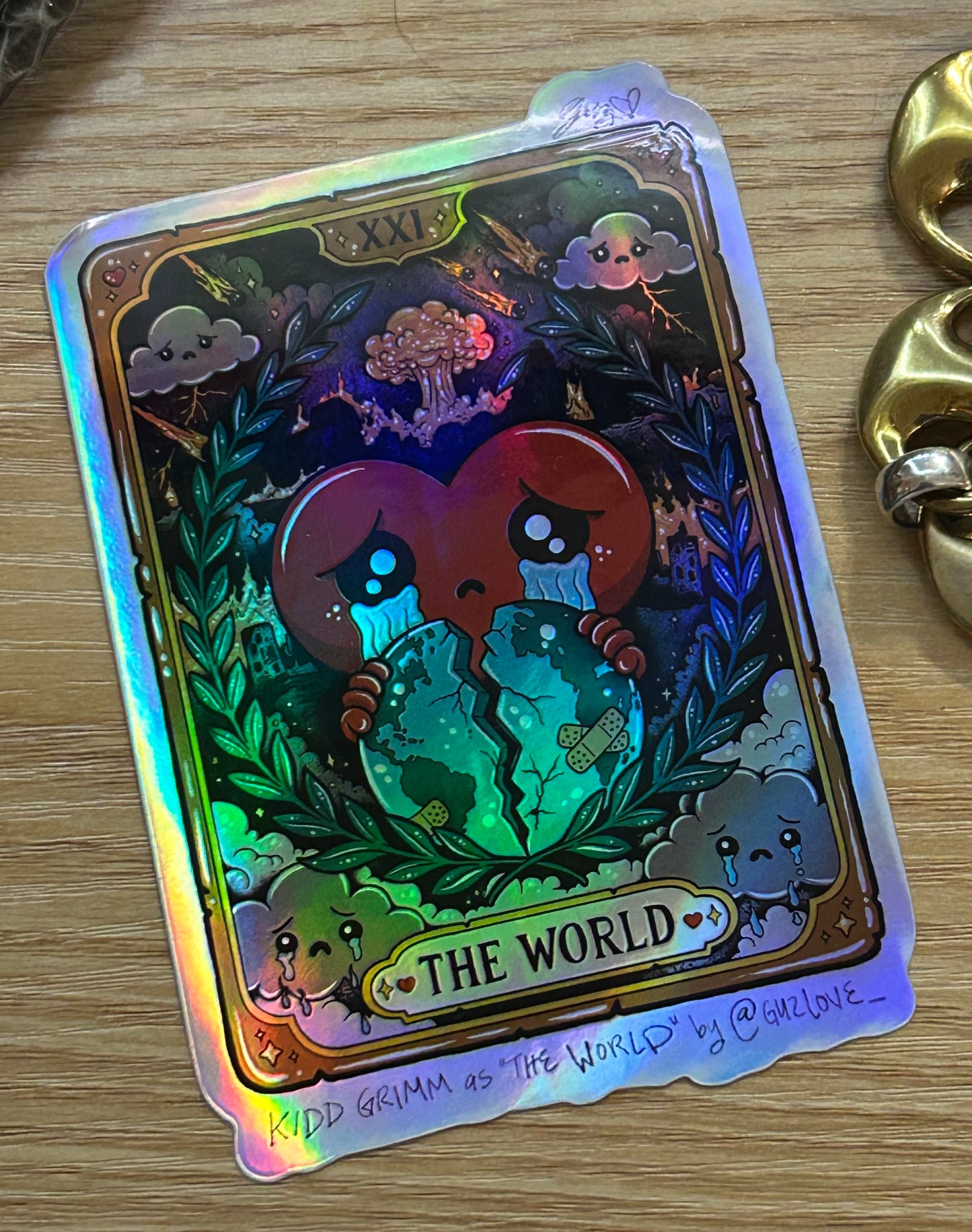 KID GRIMM as “THE WORLD” Card Sticker