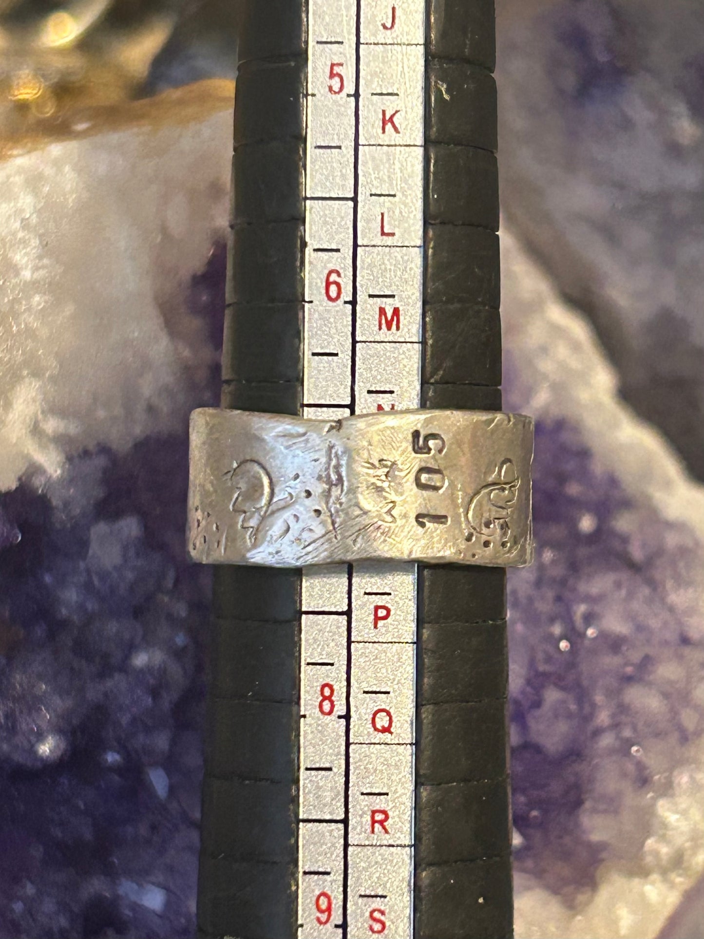 GUZ LOVE NO.105 • 14K Gold/Sterling Silver “Apocalypse” Heart Band • Size 6.75