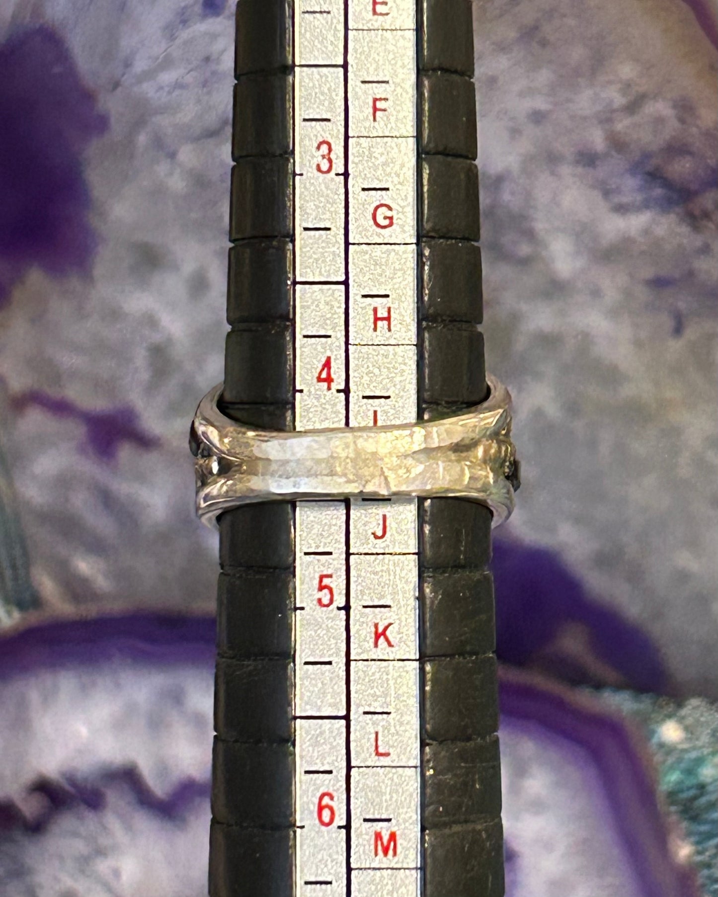 Sterling Silver S Ray Navajo Black Onyx & CZ Ring Size 4.25