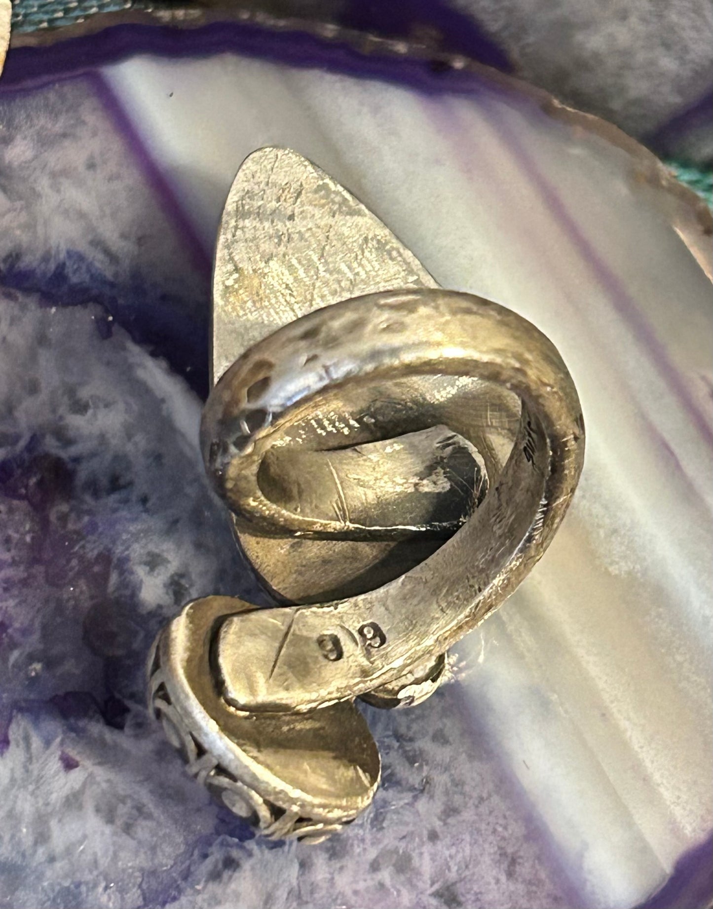 GUZ LOVE NO.99 • Sterling Silver, Labradorite, & Smokey Quartz Ring