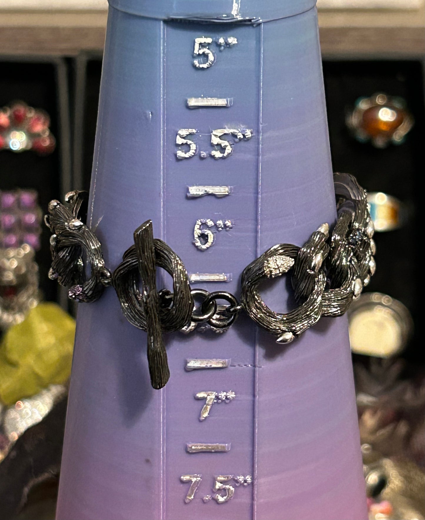 STEPHEN DWECK Fortuna Branch Sterling Silver, Diamonds, & Sapphire Link Bracelet