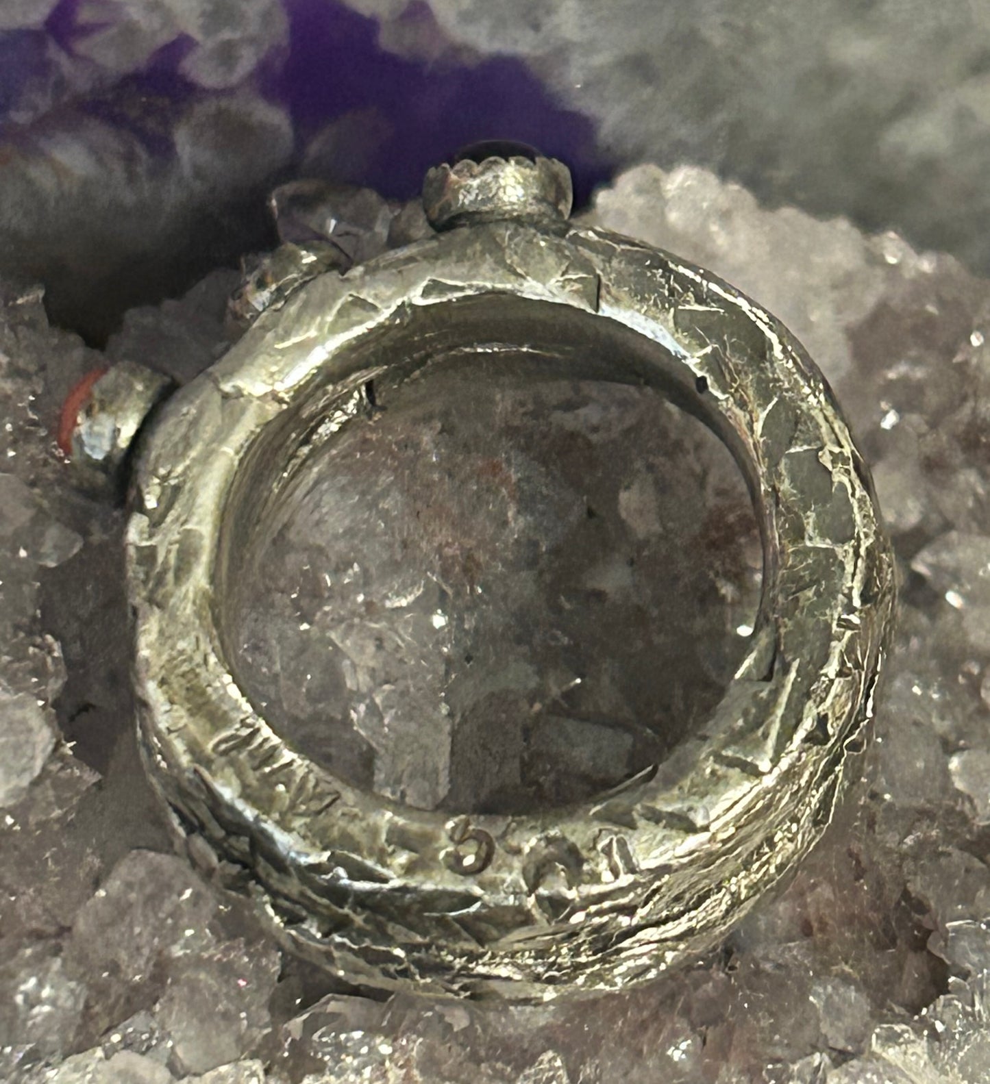 GUZ LOVE NO.50 • GuzFurbished 3-Stone “Apocalypse” Ring • Size 5.5