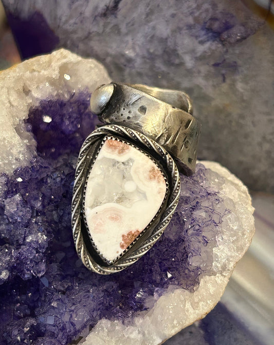 GUZ LOVE NO.100 • Sterling Silver “Apocalypse Rhodochrosite” Ring