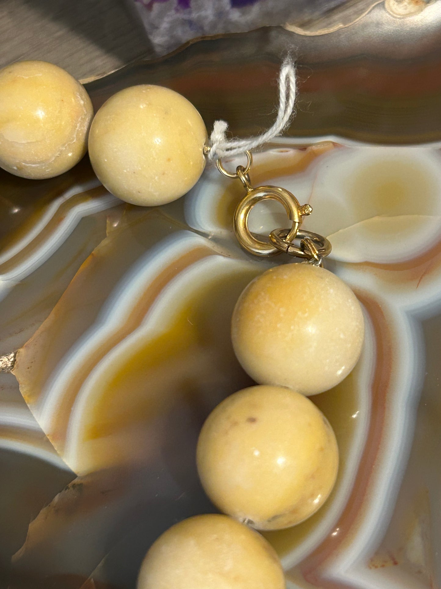 Vintage Deadstock Rosemary G Ro-Do Multi Stone Bead Necklace