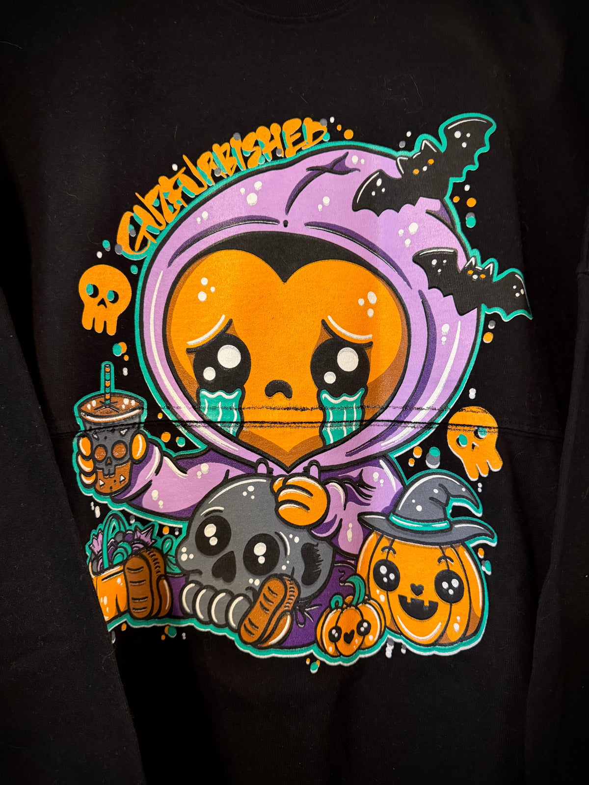 GuzFurbished SPOOKY KID GRIMM Long Sleeve Oversized Shirt • Fits M-XL